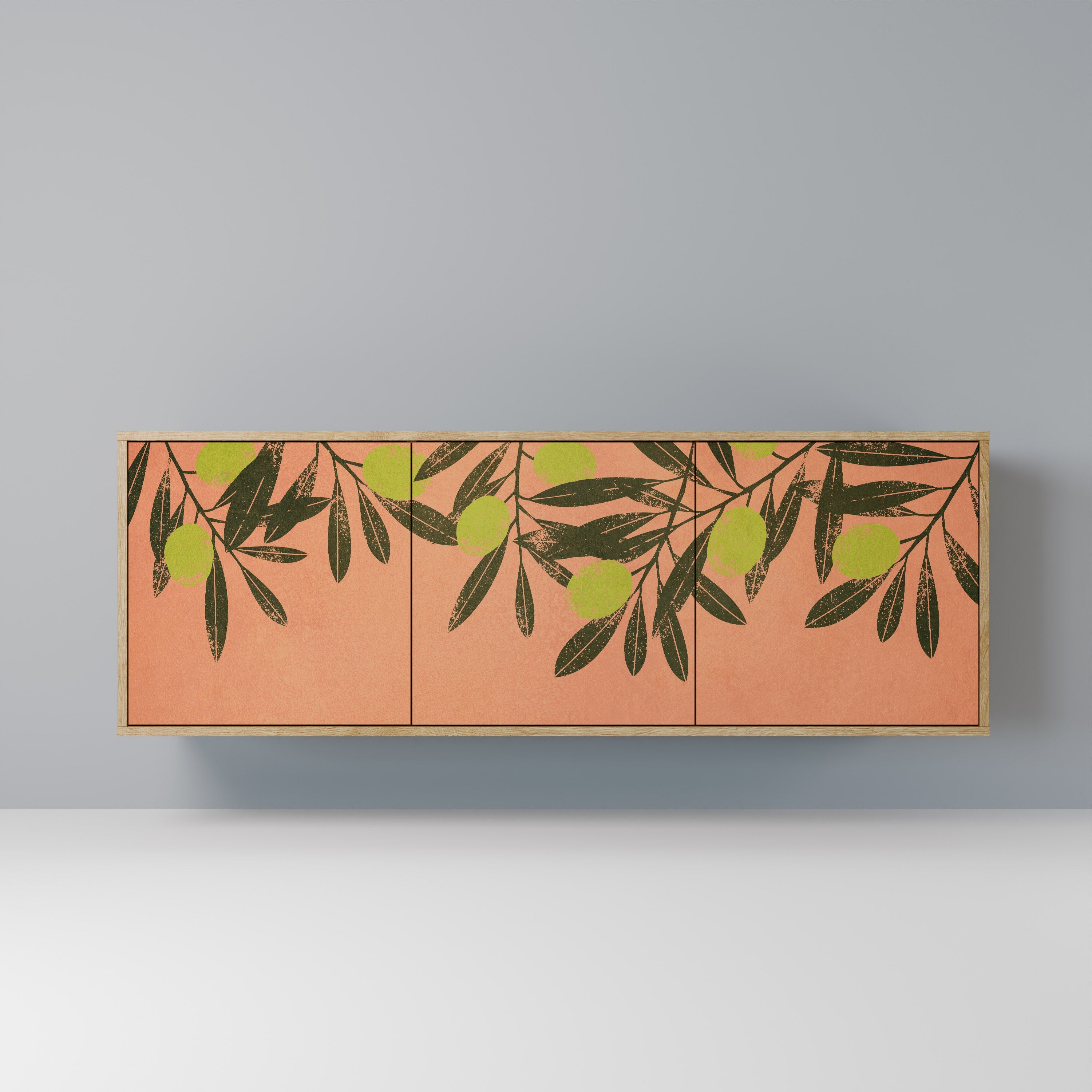 JUICY OLIVES 3-Door Sideboard in Oak Effect