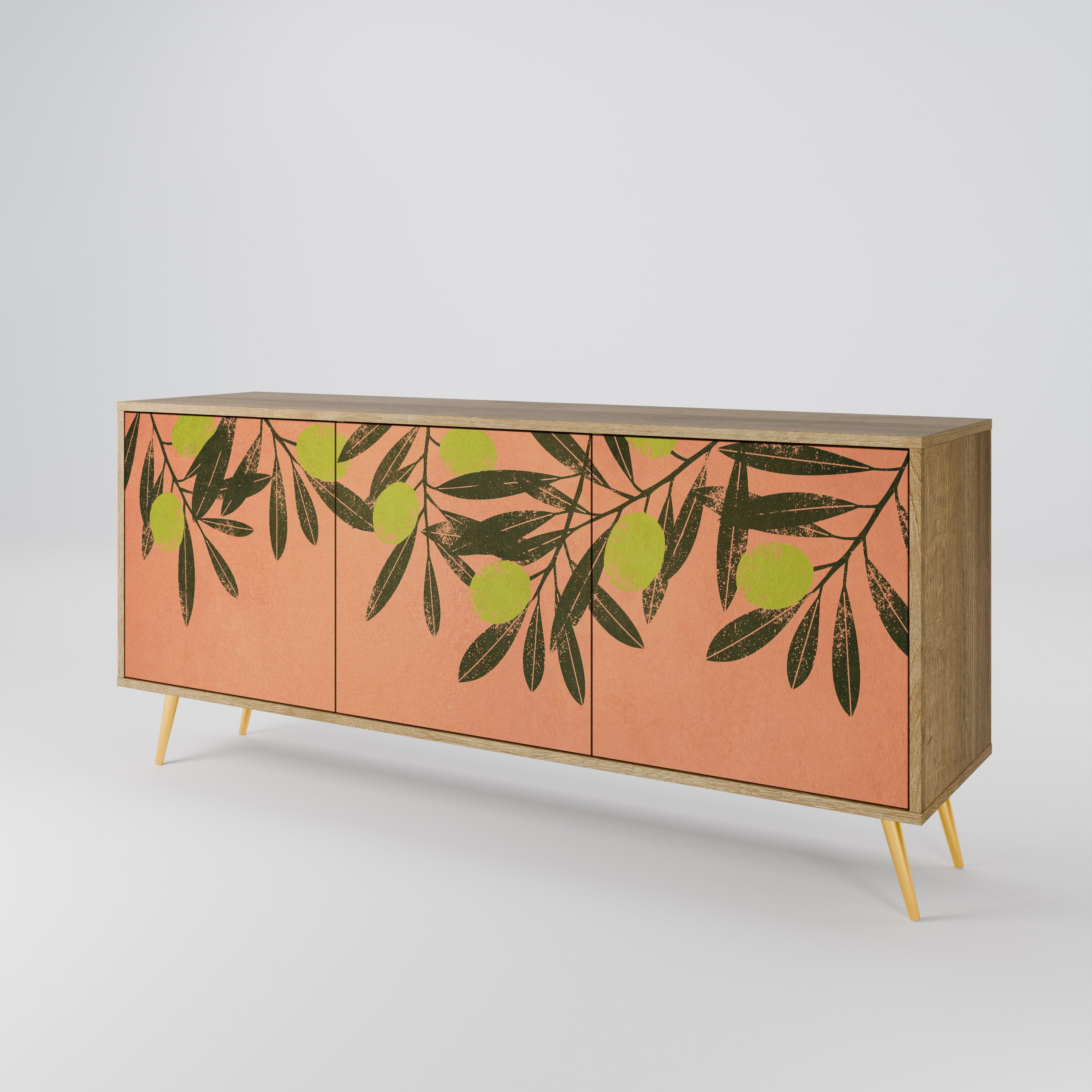 JUICY OLIVES 3-Door Sideboard in Oak Effect