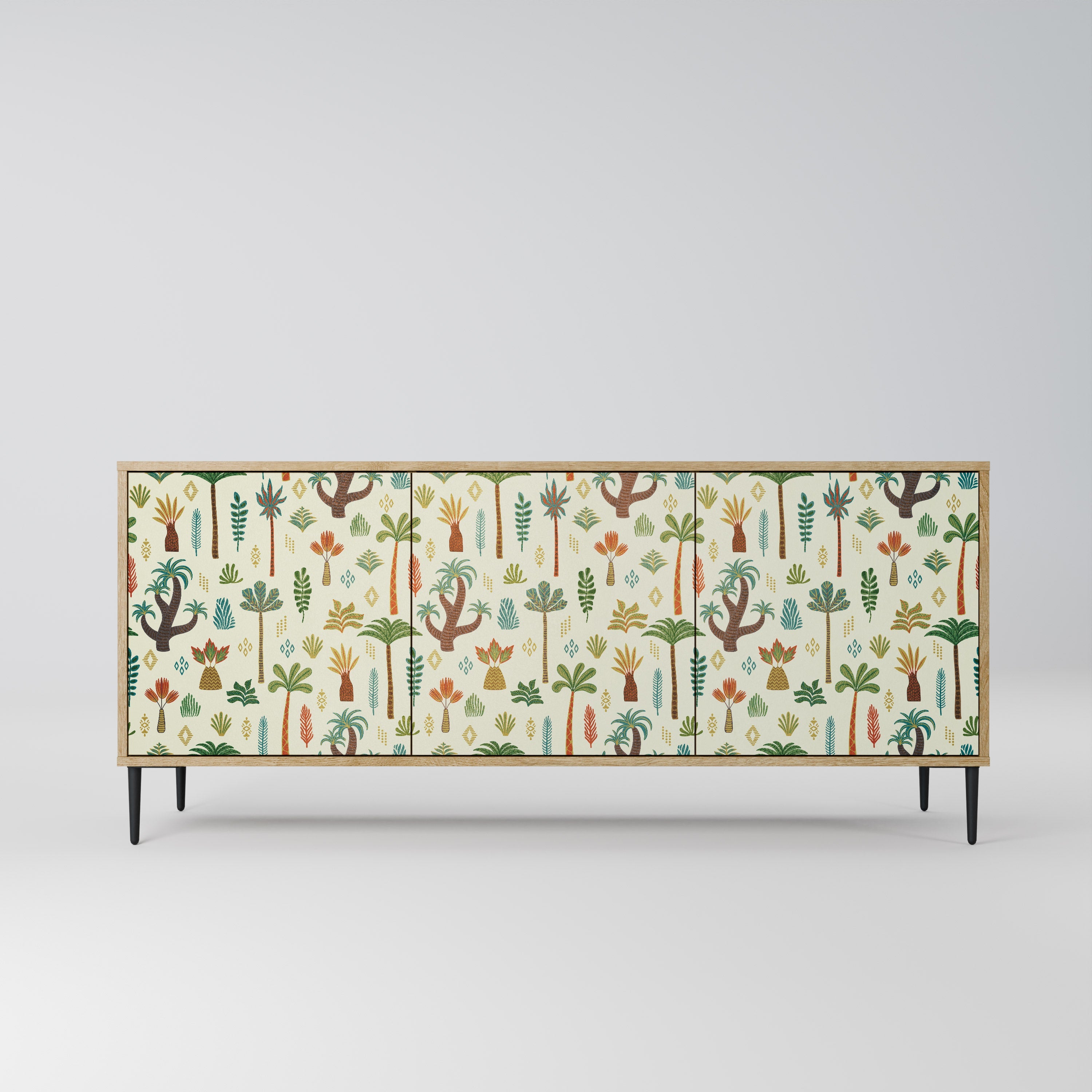 PALM SPRING 3-Door Sideboard in Oak Effect