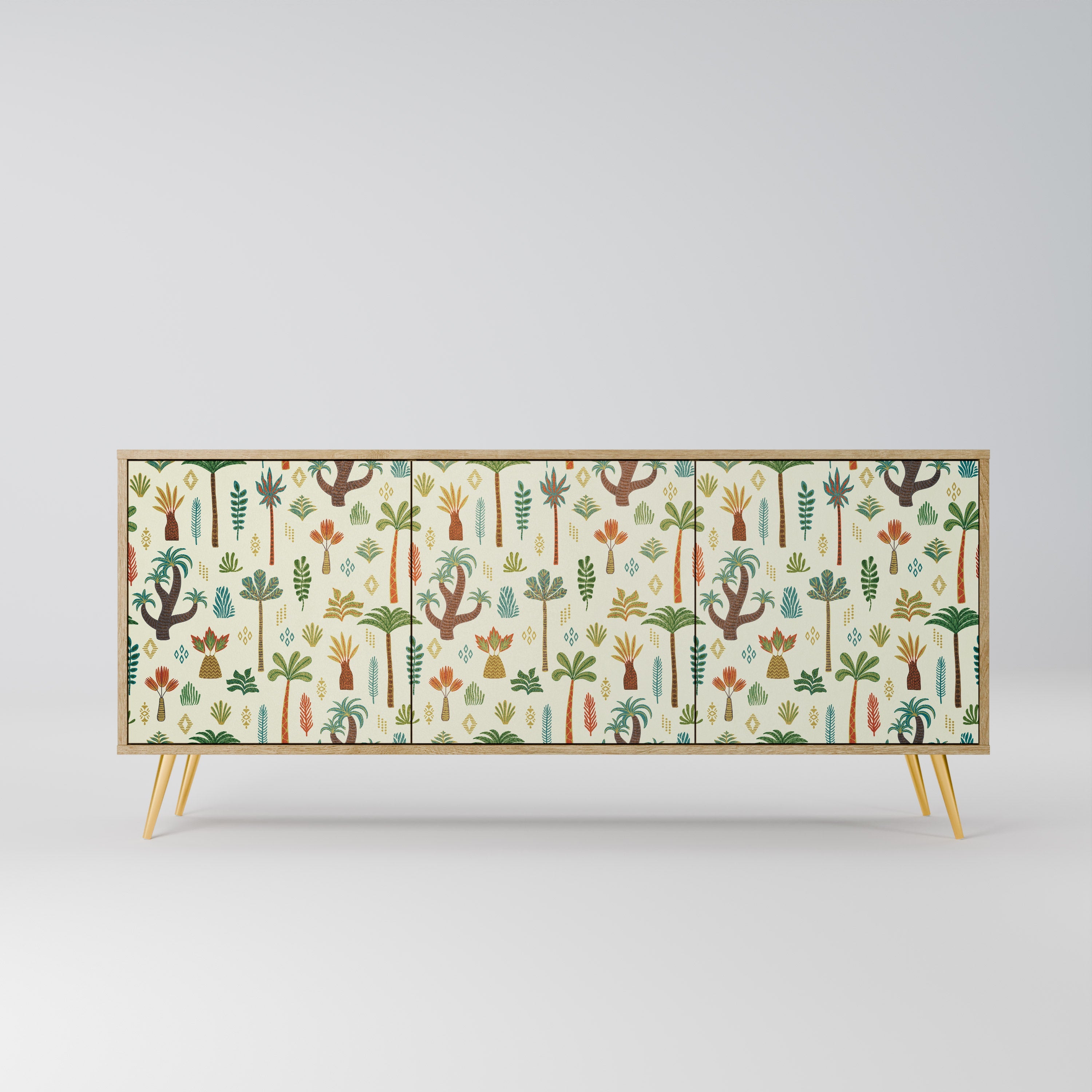 PALM SPRING 3-Door Sideboard in Oak Effect