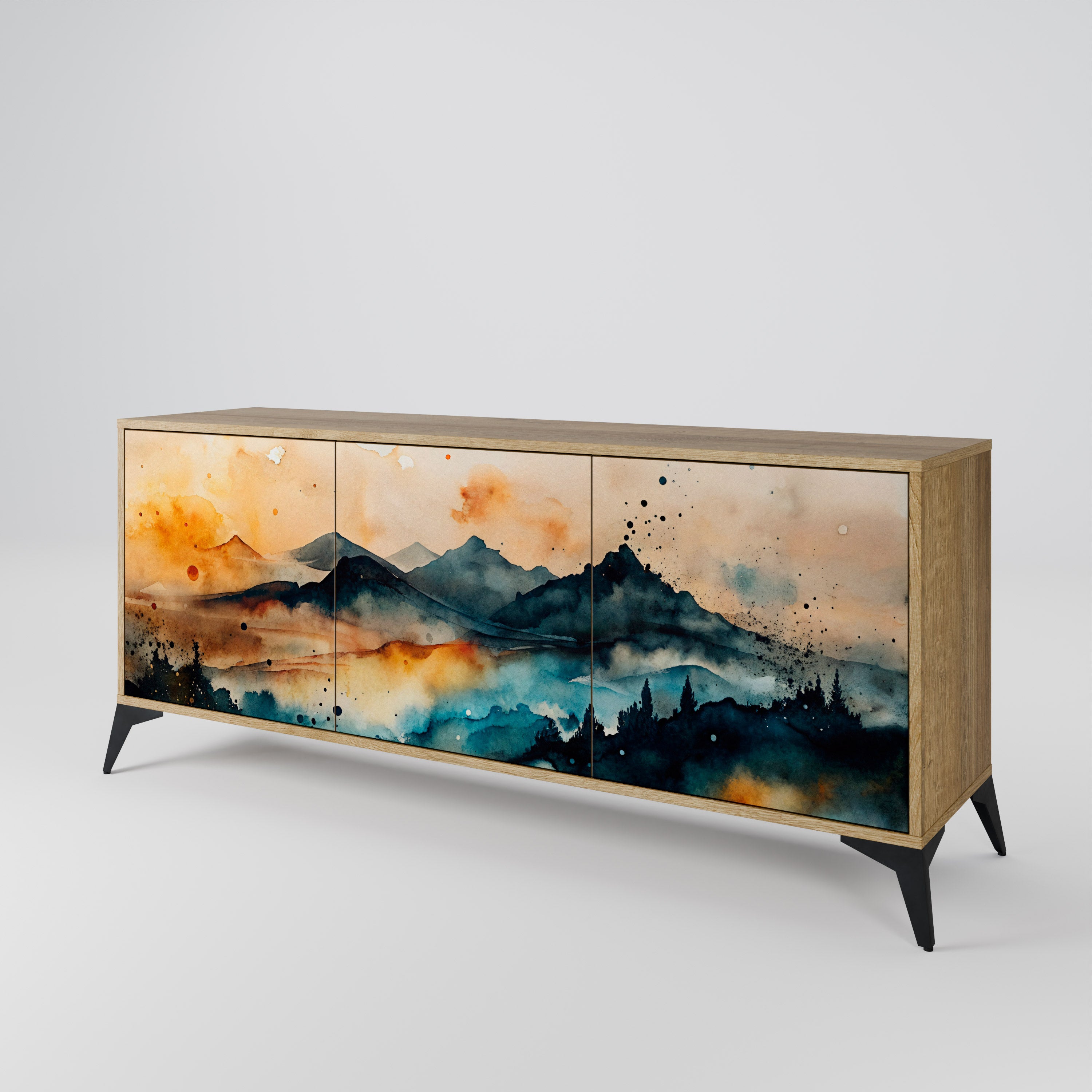 OMINOUS MOUNTAINS 3-Door Sideboard