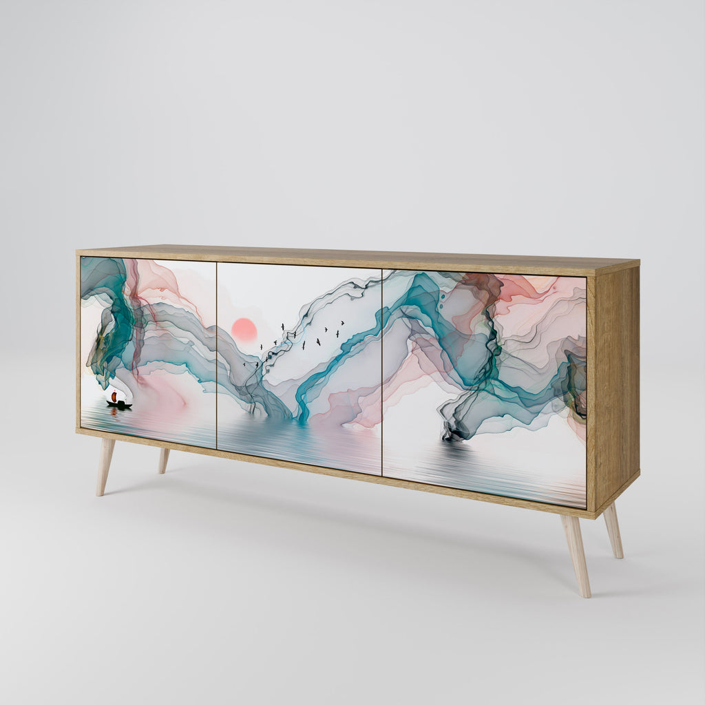 VELVET CROSSING 3-Door Sideboard in Oak Effect