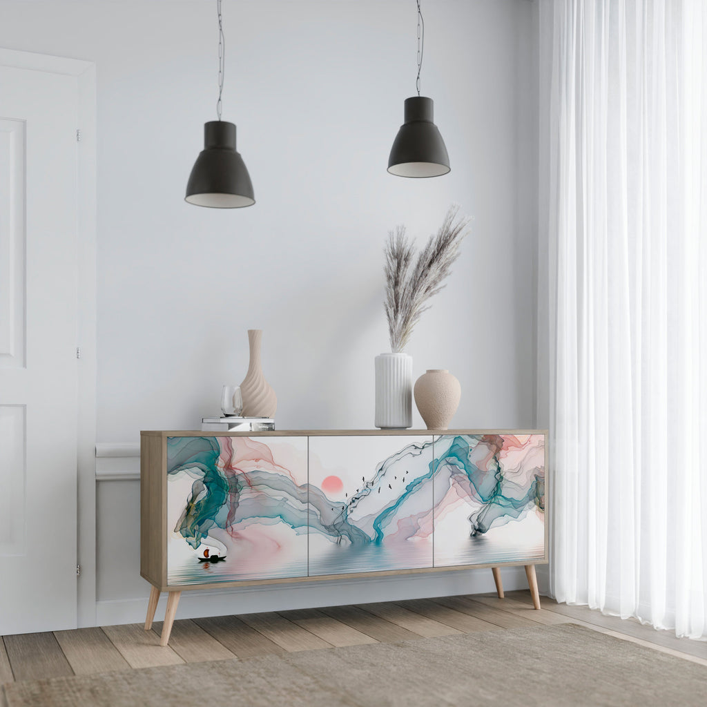 VELVET CROSSING 3-Door Sideboard in Oak Effect