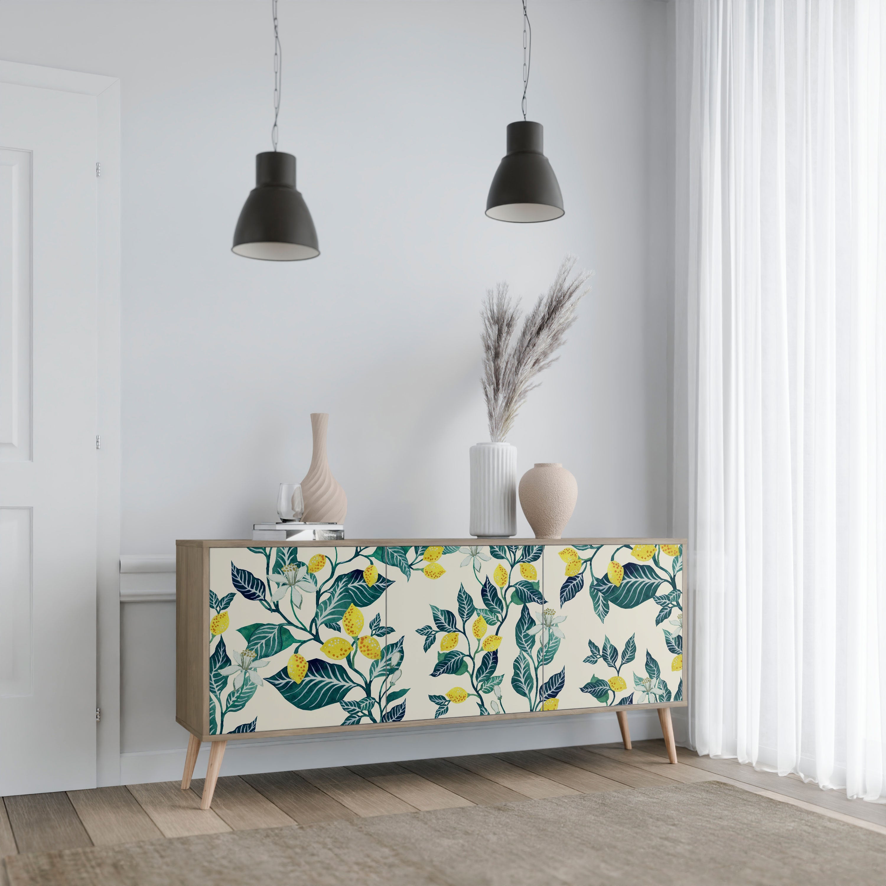 Μπουφές LEMON TREE με 3 πόρτες σε απόχρωση δρυός
