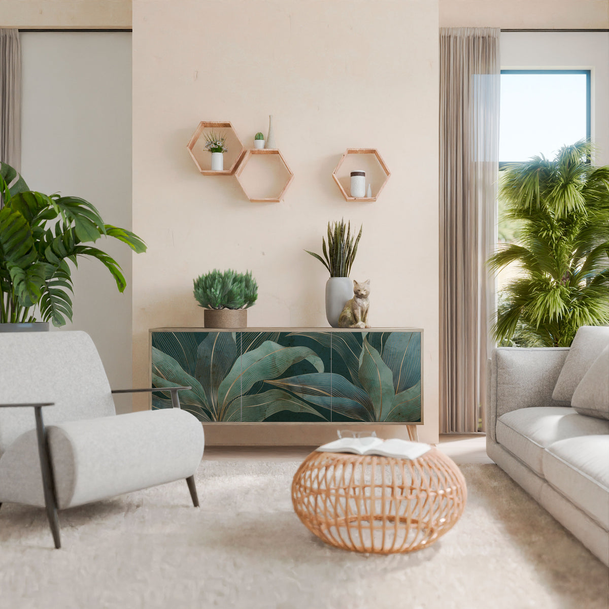 ROYAL GREEN Μπουφές 3-θυρών