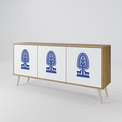 POLISH FOLK ART Μπουφές 3-θυρών