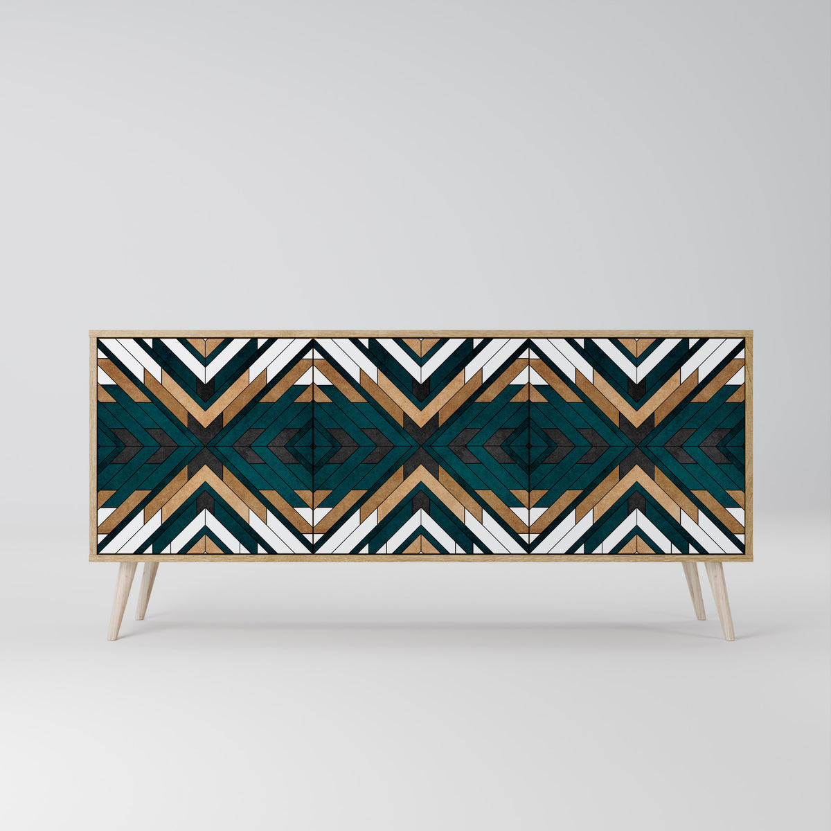 ARTISTIC GEOMETRY 3-Door Sideboard