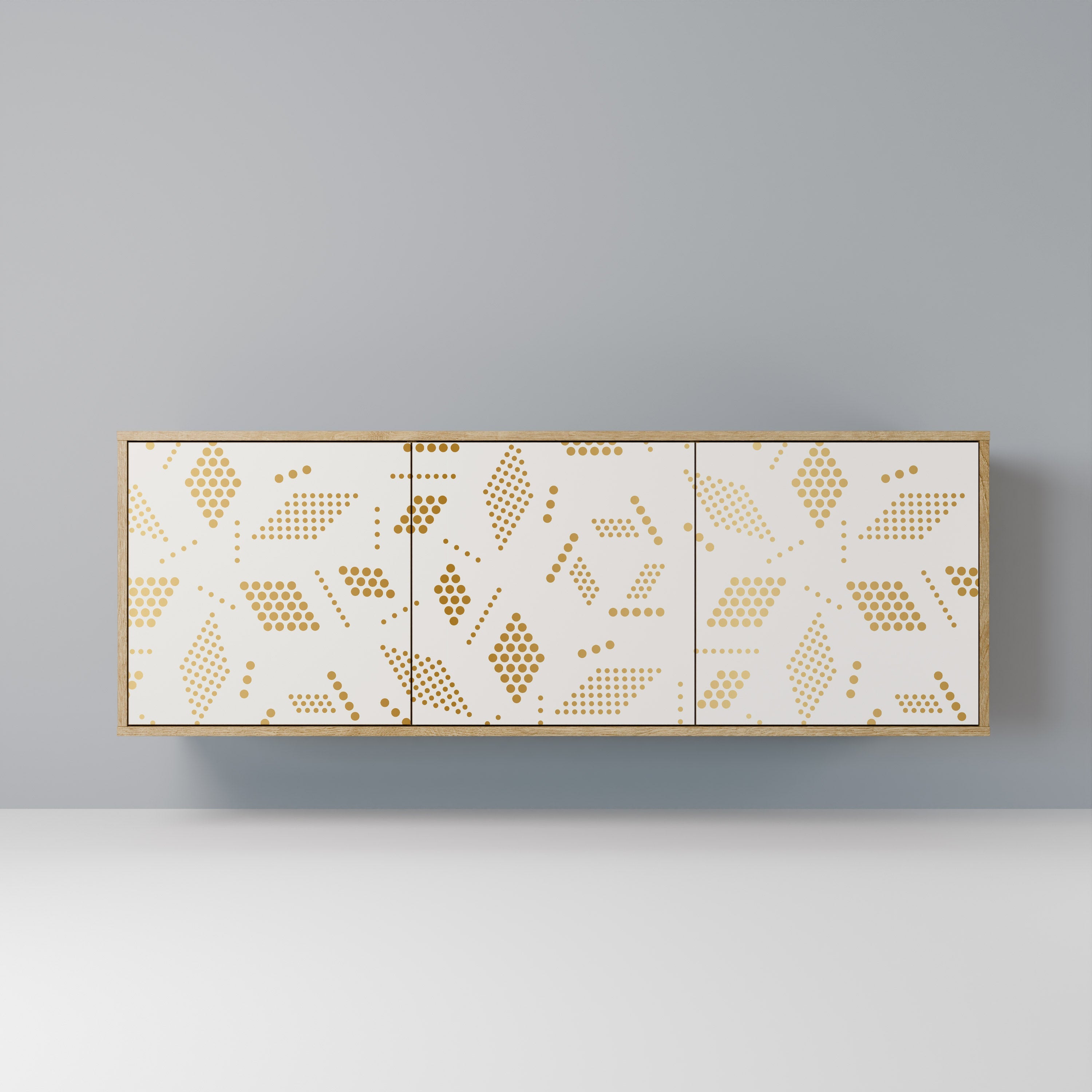 SPOTTED DAZE 3-Door Sideboard in Oak Effect