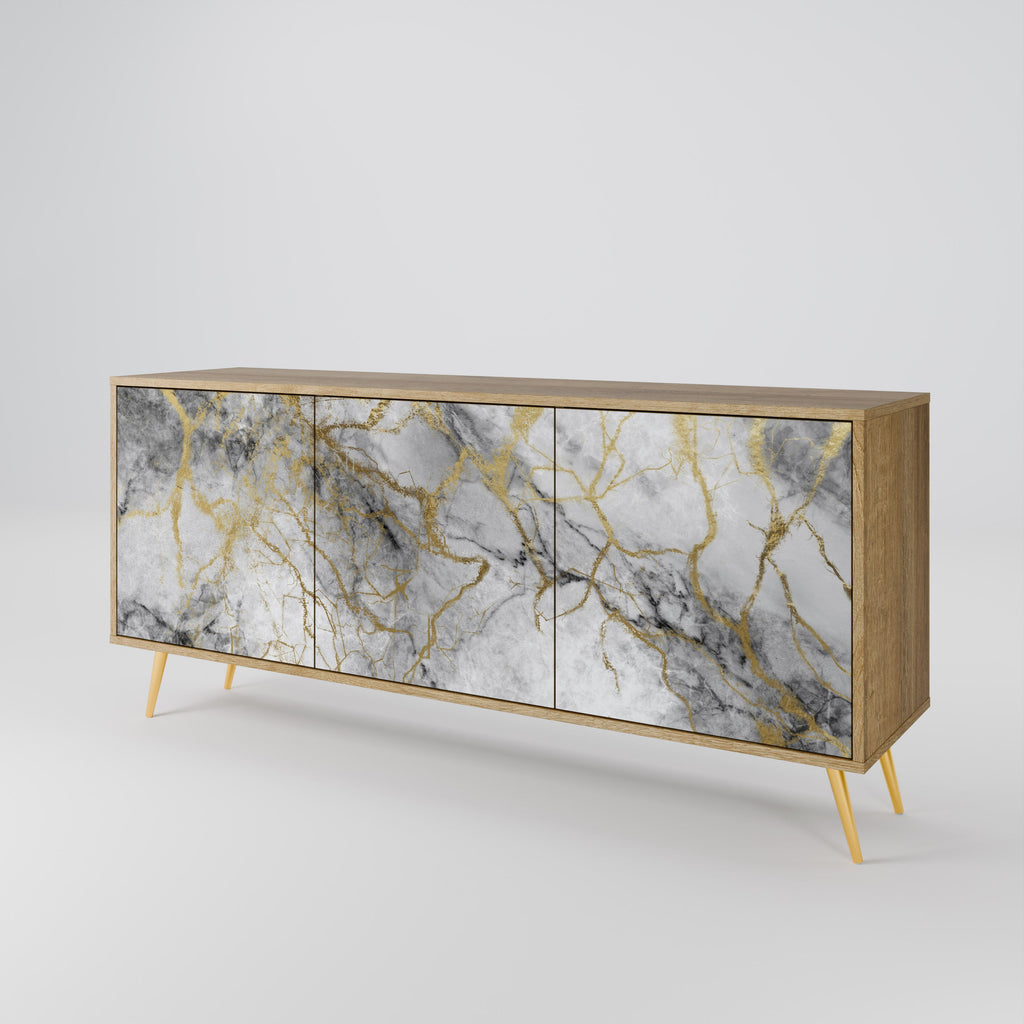 TIMELESS GLIDE 3-Door Sideboard in Oak Effect