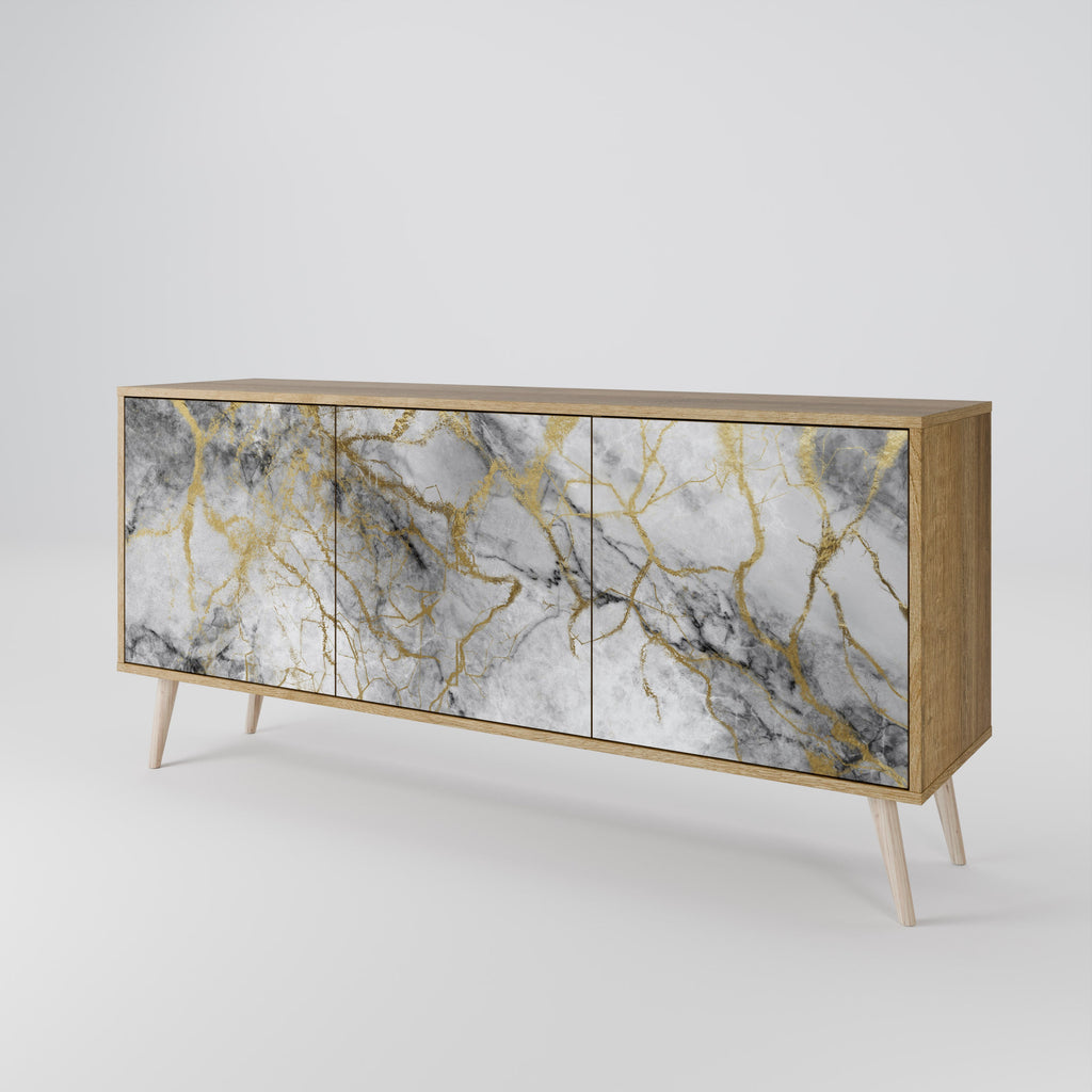 TIMELESS GLIDE 3-Door Sideboard in Oak Effect