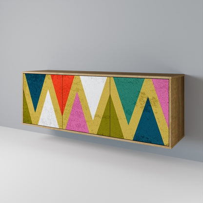 COLORFUL TRIANGLES Μπουφές 3-θυρών