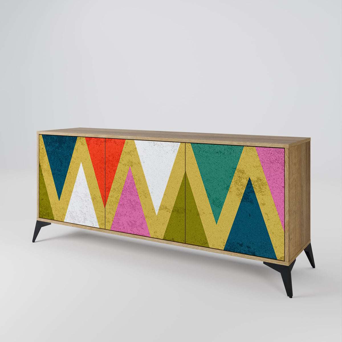 COLORFUL TRIANGLES Μπουφές 3-θυρών