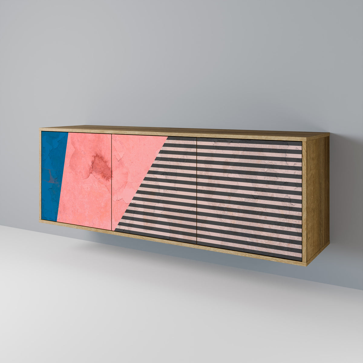 GLAMOROUS STRIPE Μπουφές 3-θυρών