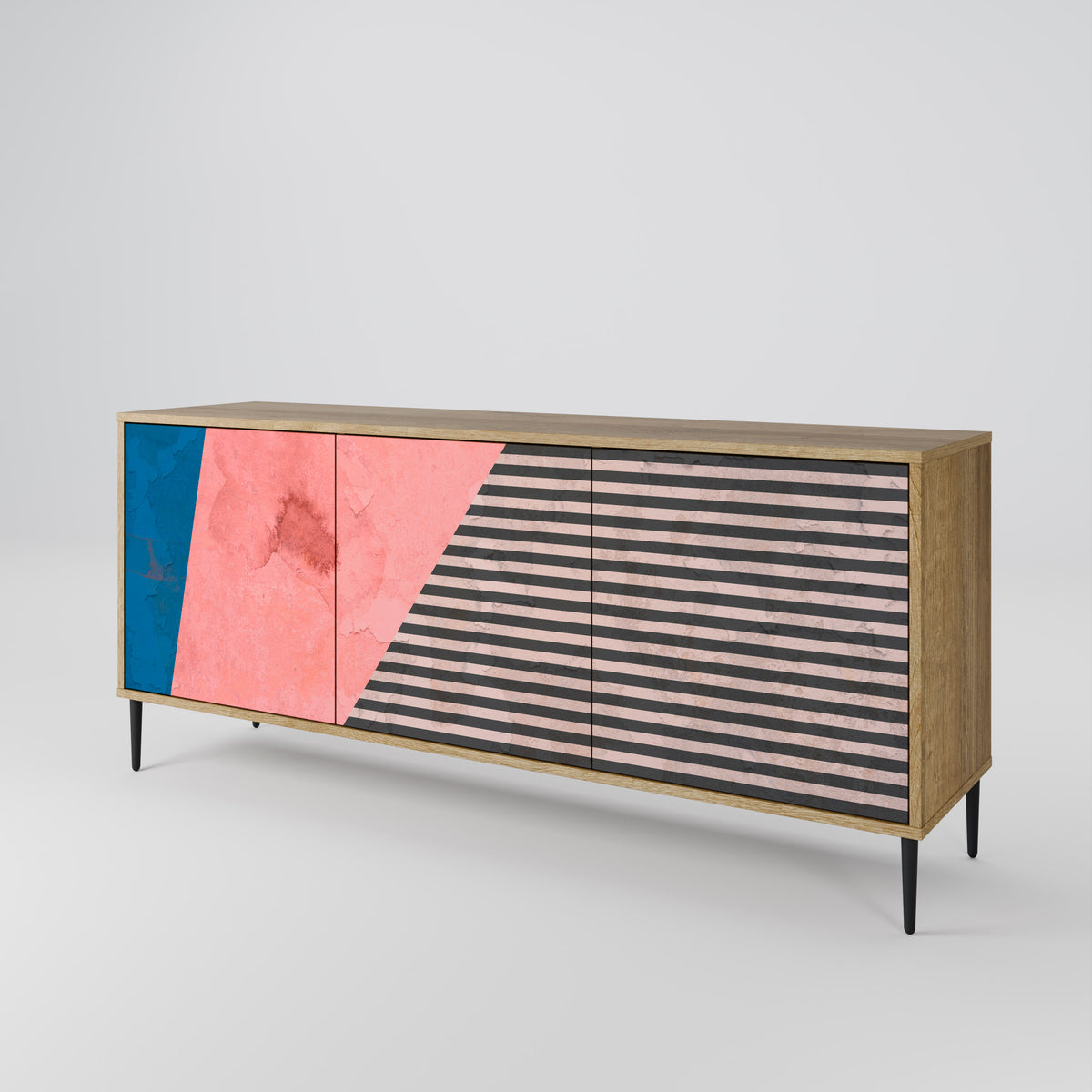 GLAMOROUS STRIPE Μπουφές 3-θυρών