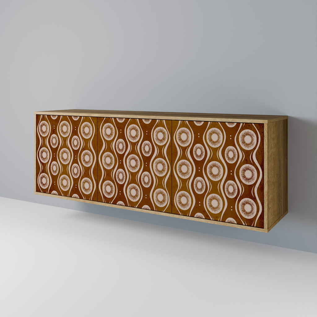 BROWN EYES 3-Door Sideboard in Oak Effect
