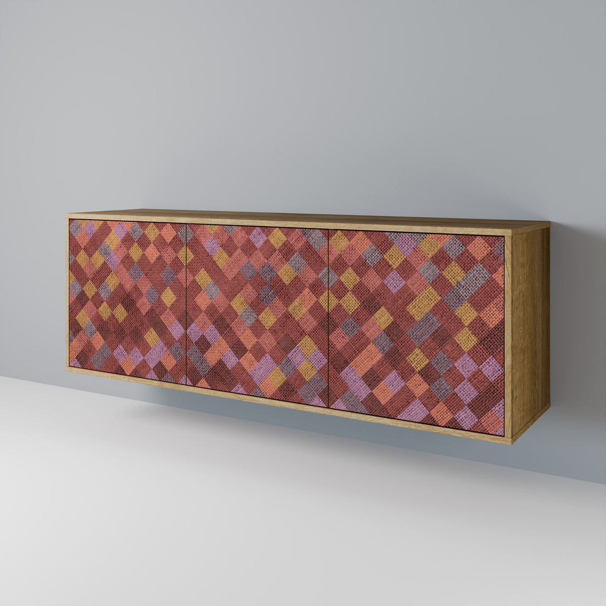 PAINTED SQUARES Μπουφές 3-θυρών