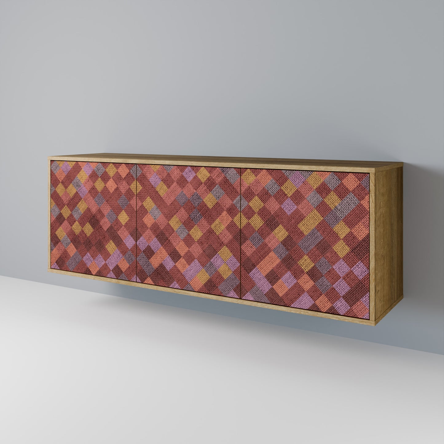 PAINTED SQUARES Μπουφές 3-θυρών