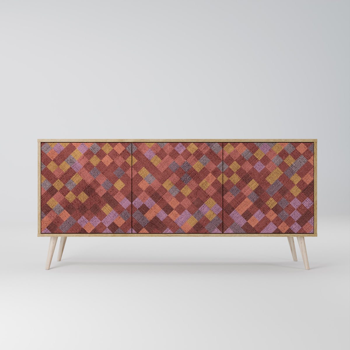 PAINTED SQUARES Μπουφές 3-θυρών