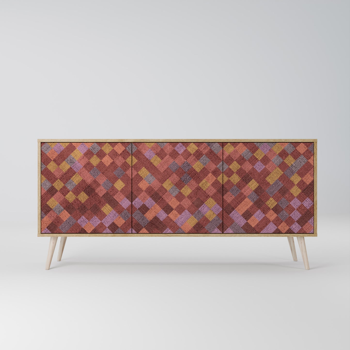 PAINTED SQUARES Μπουφές 3-θυρών