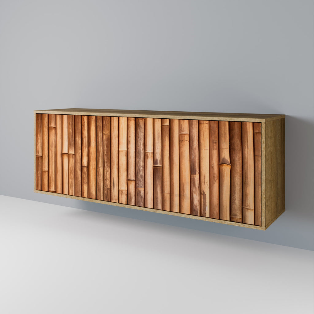 NATURAL WOOD 3-Door Sideboard in Oak Effect