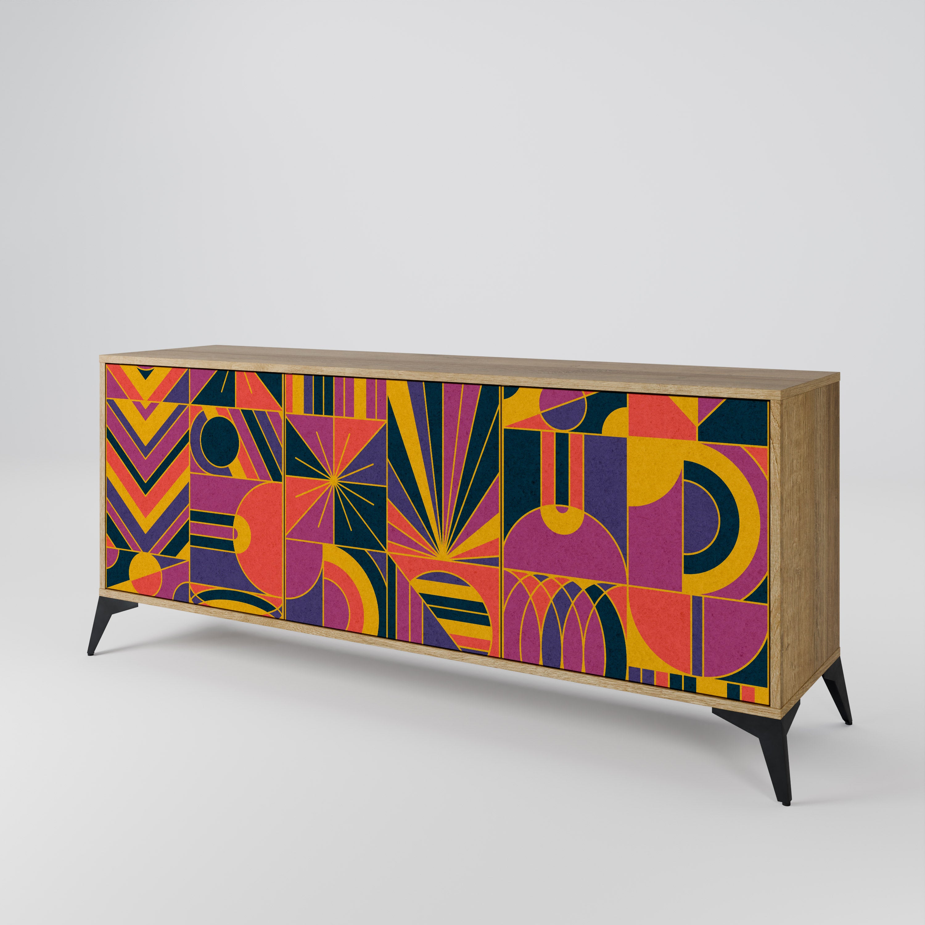 ELECTRIC PATTERNS 3-Door Sideboard
