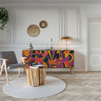 ELECTRIC PATTERNS 3-Door Sideboard