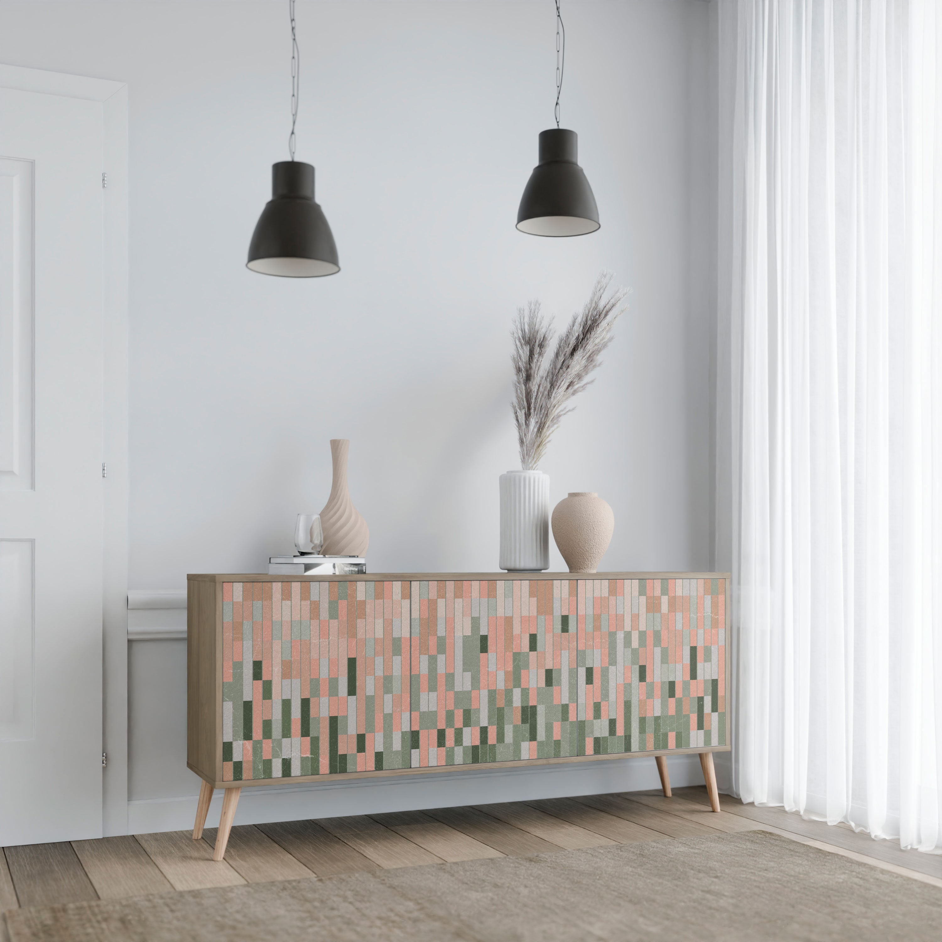 BUILDING THE FUTURE 3-Door Sideboard in Oak Effect