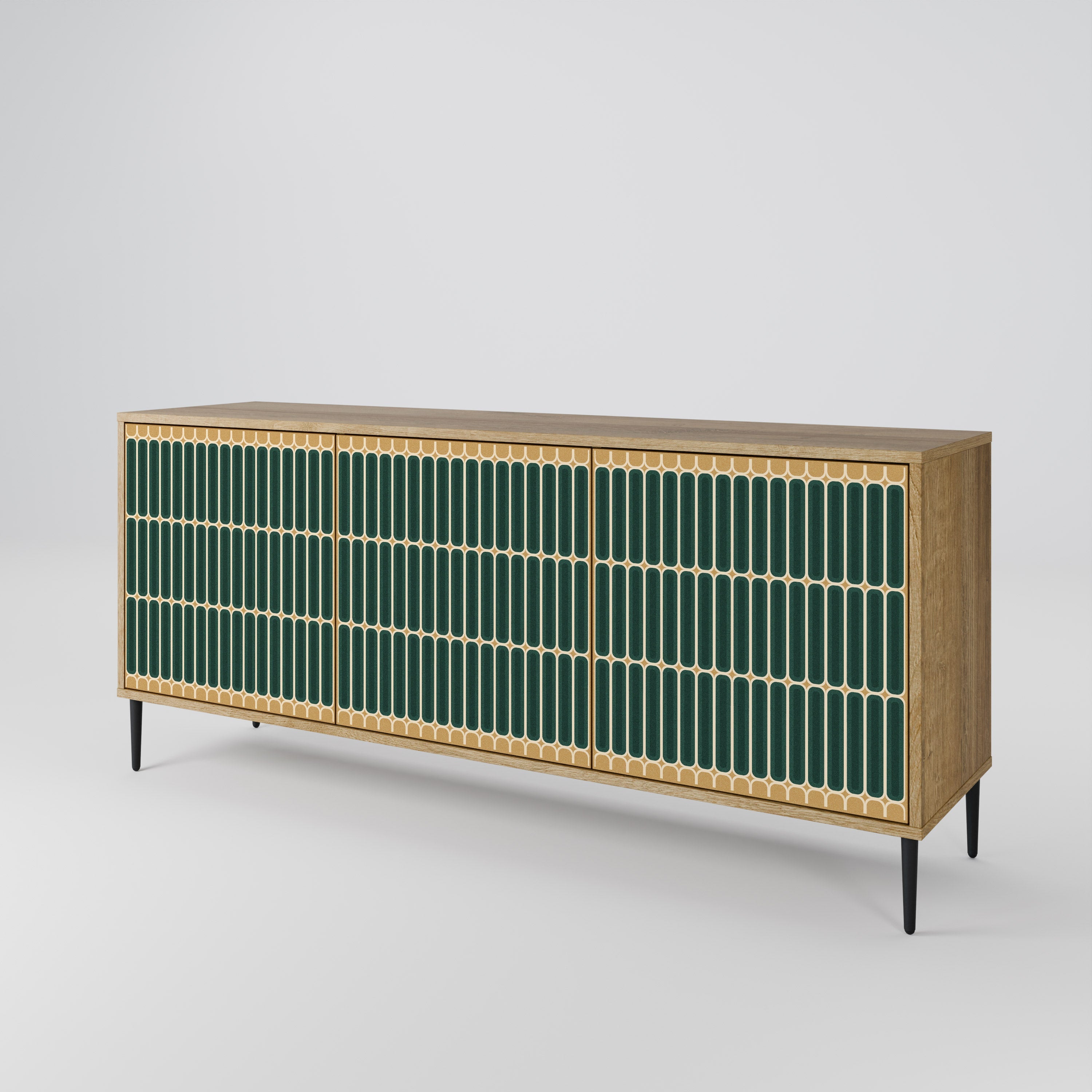 ILUSION GATE 3-Door Sideboard in Oak Effect