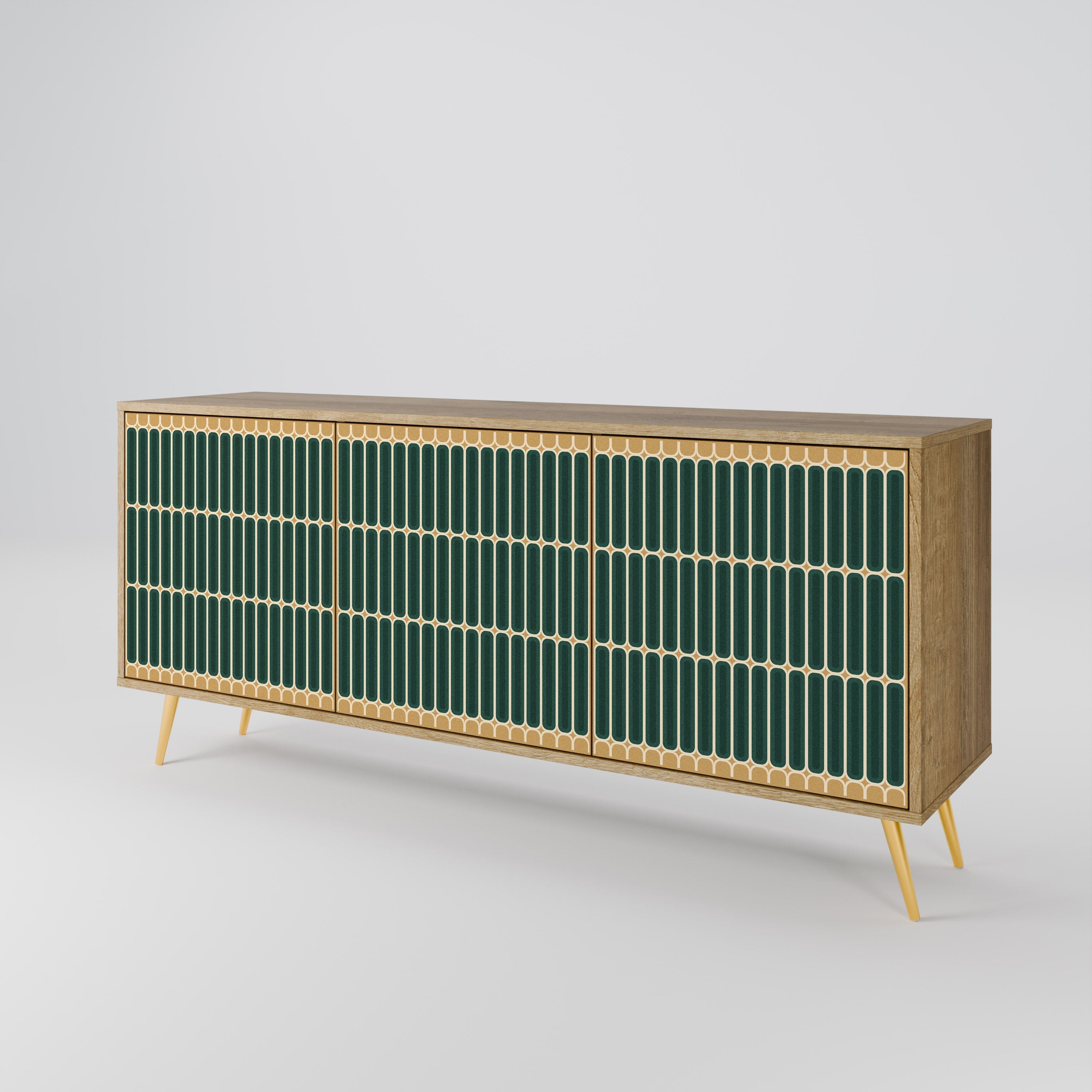 ILUSION GATE 3-Door Sideboard in Oak Effect