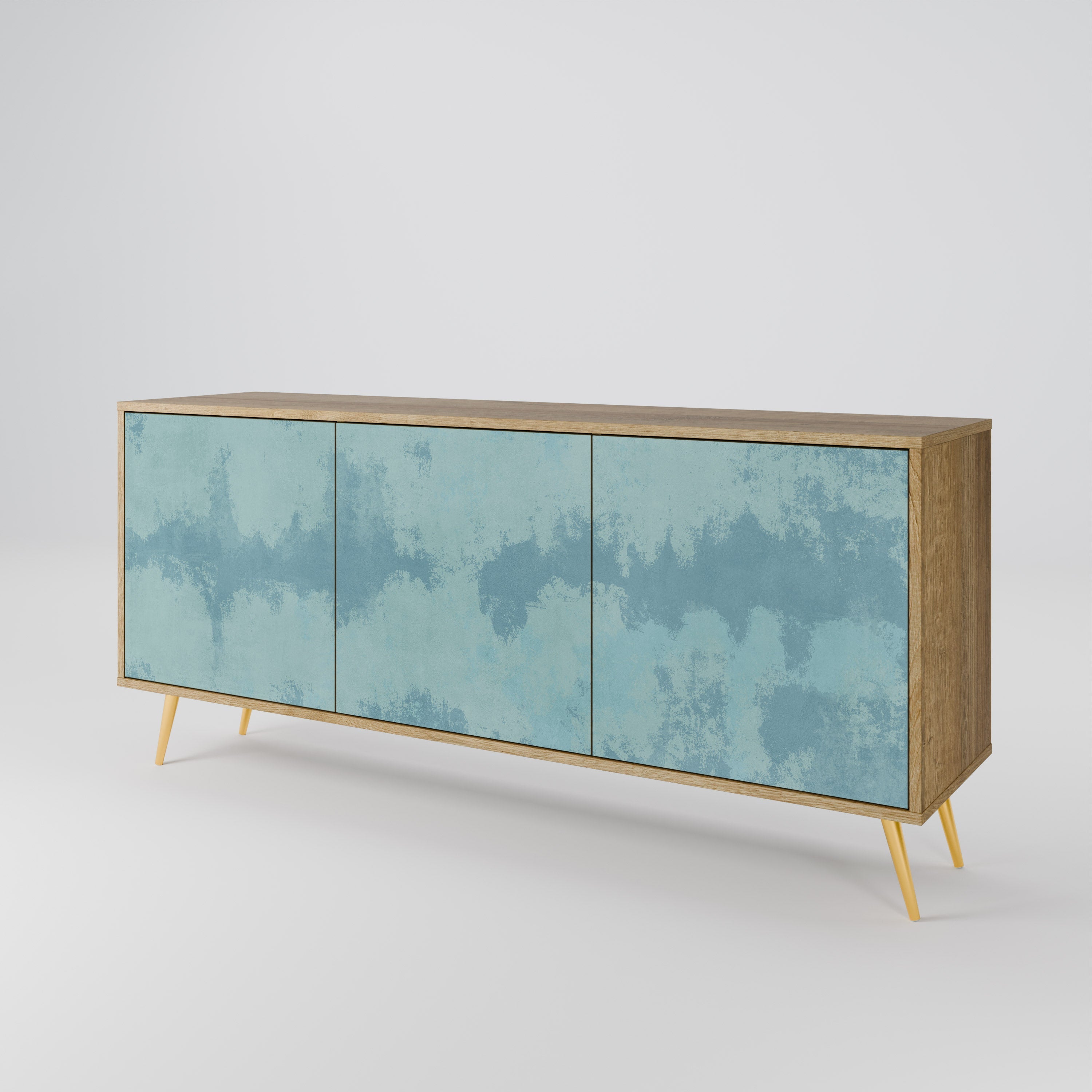 SKY WASH 3-Door Sideboard in Oak Effect