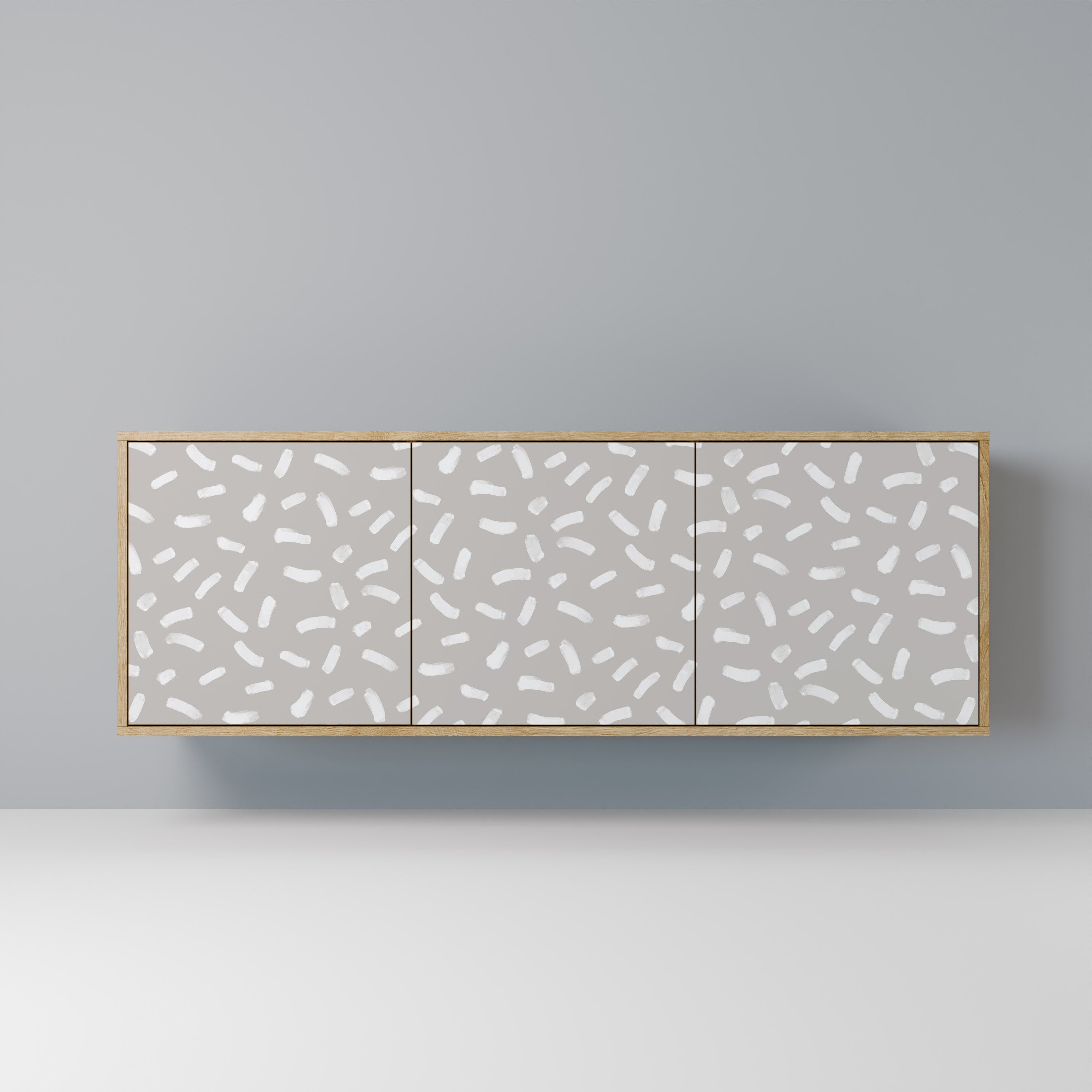 PASSING SECONDS 3-Door Sideboard in Oak Effect