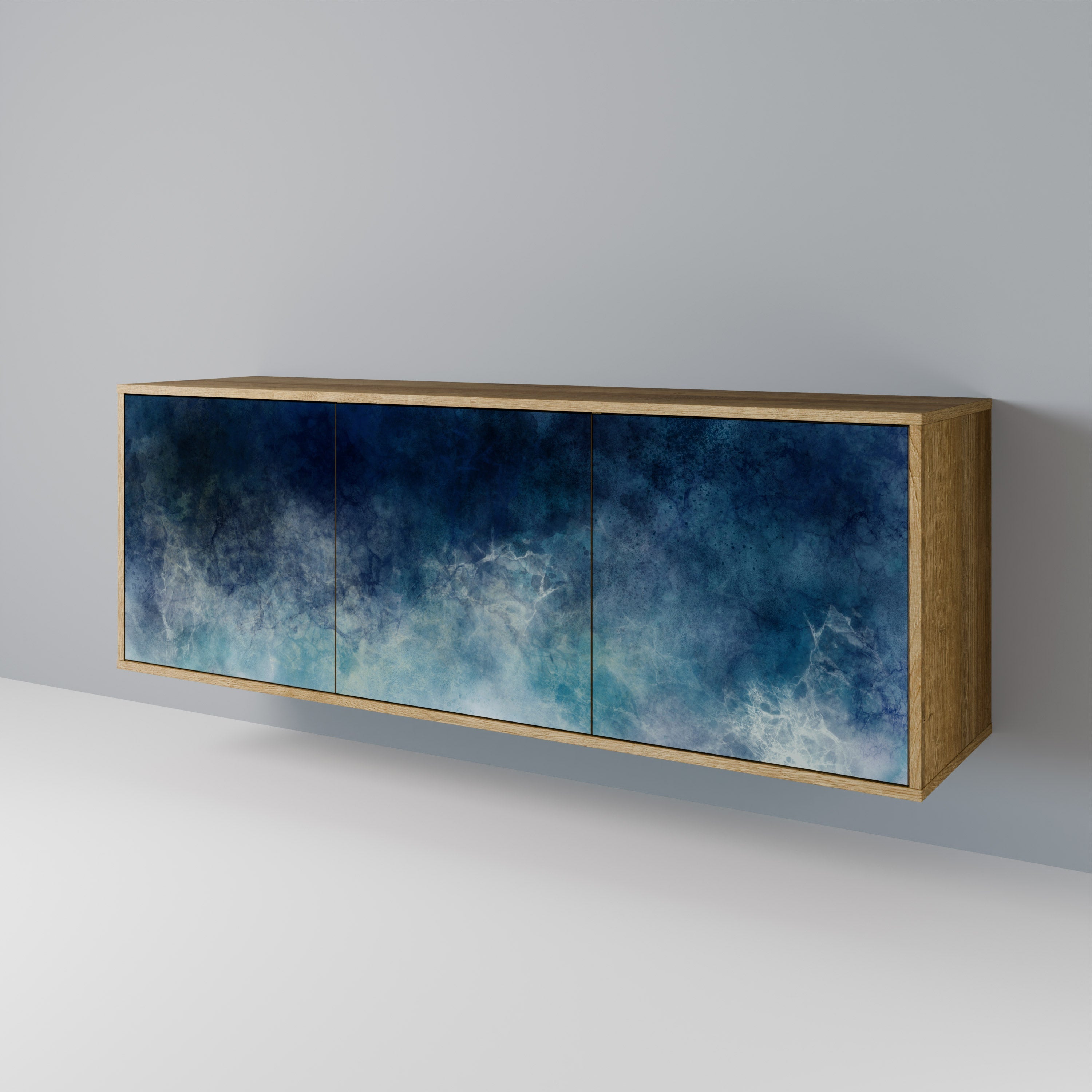 CELESTIAL FALL 3-Door Sideboard in Oak Effect