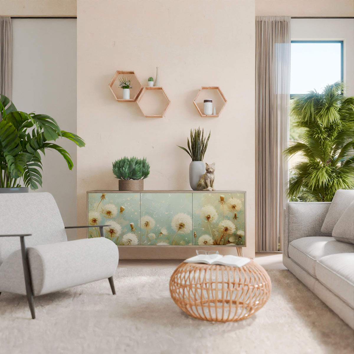 DREAMY MEADOW Μπουφές 3-θυρών