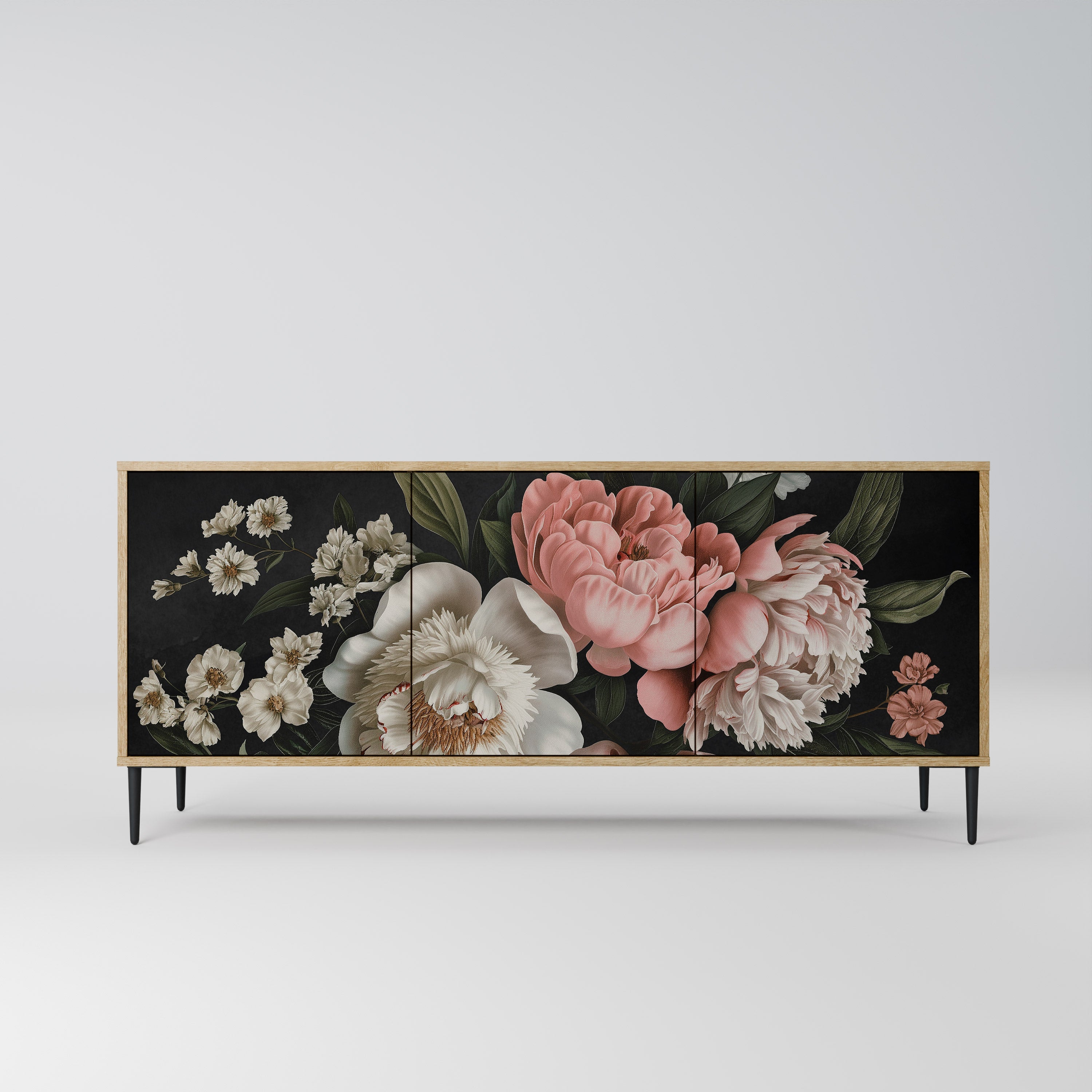 LUSH ELEGANCE 3-Door Sideboard in Oak Effect