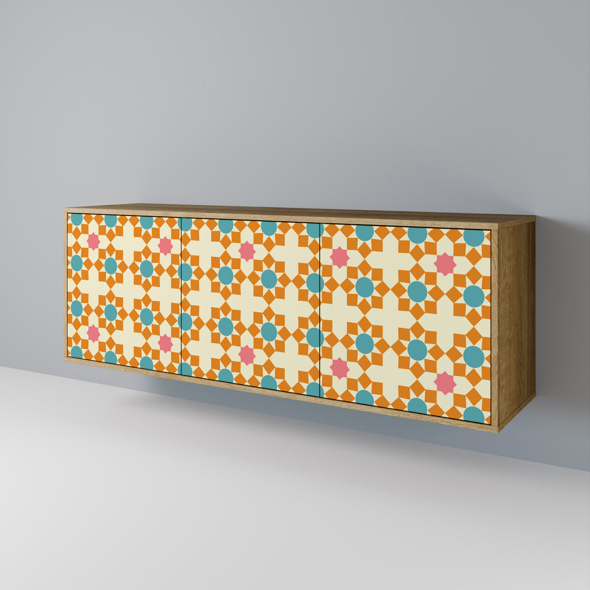 FLORAL DECOR Μπουφές 3-θυρών