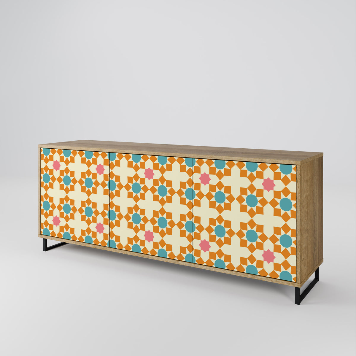 FLORAL DECOR Μπουφές 3-θυρών