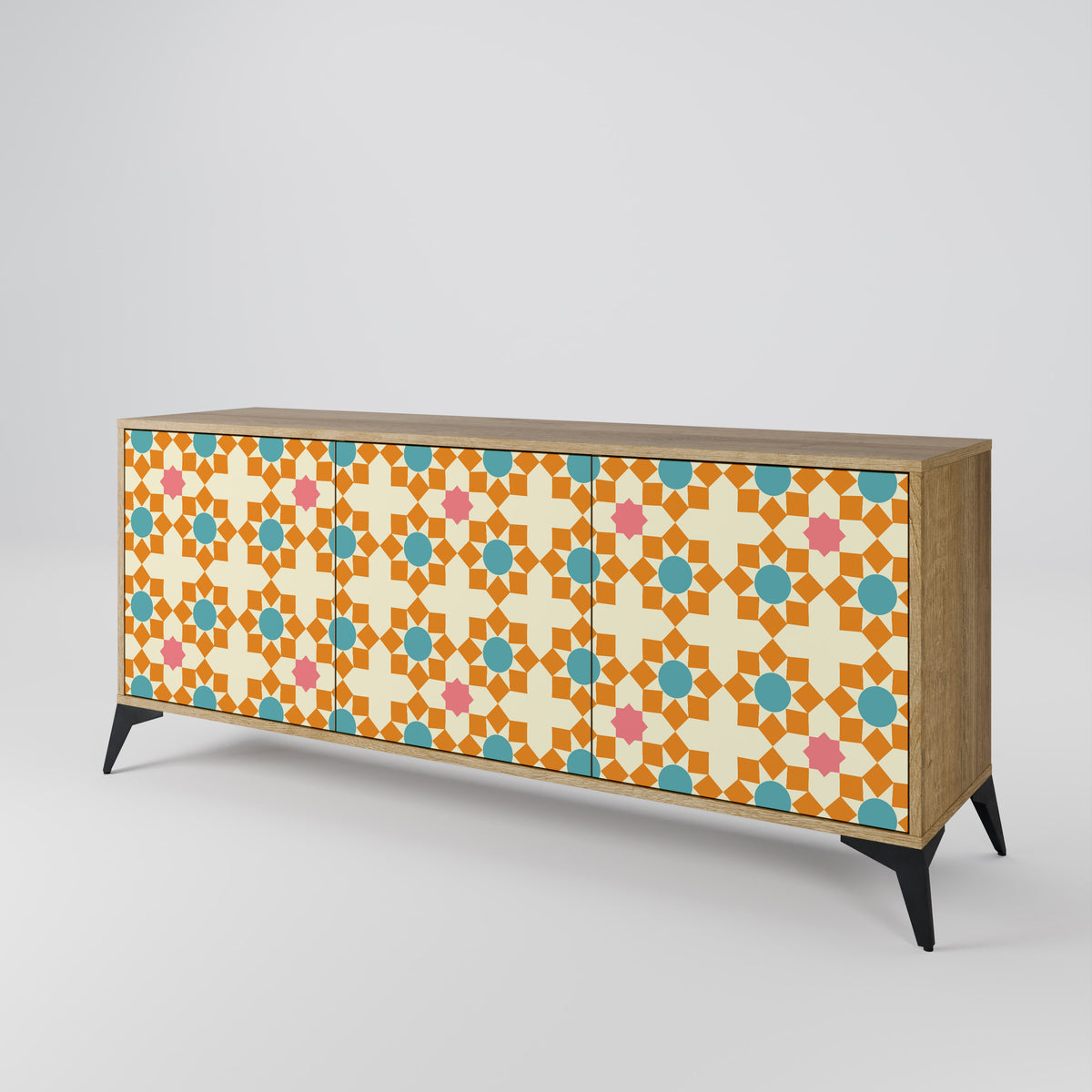 FLORAL DECOR Μπουφές 3-θυρών