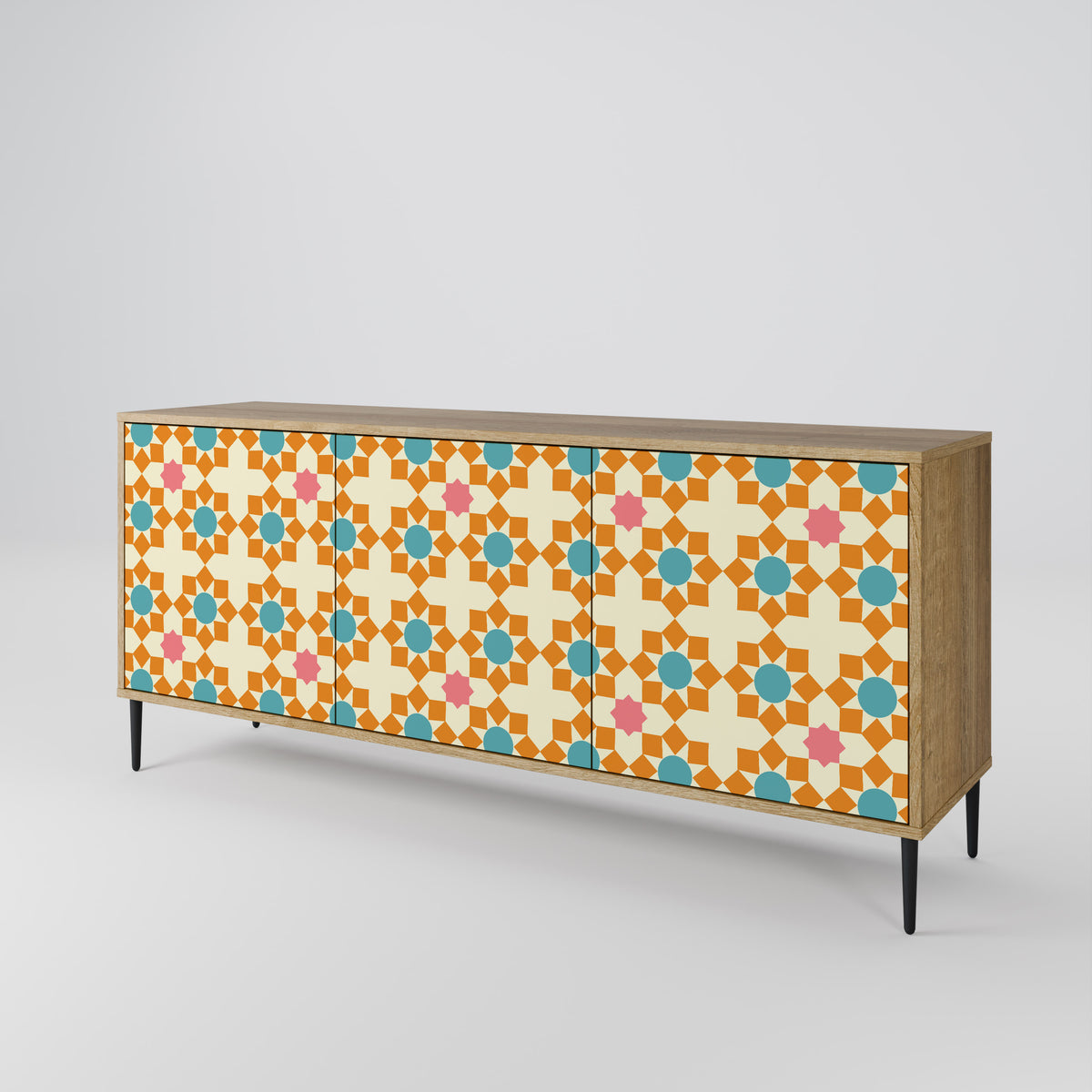 FLORAL DECOR Μπουφές 3-θυρών