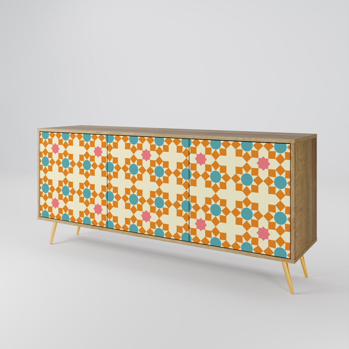 FLORAL DECOR Μπουφές 3-θυρών