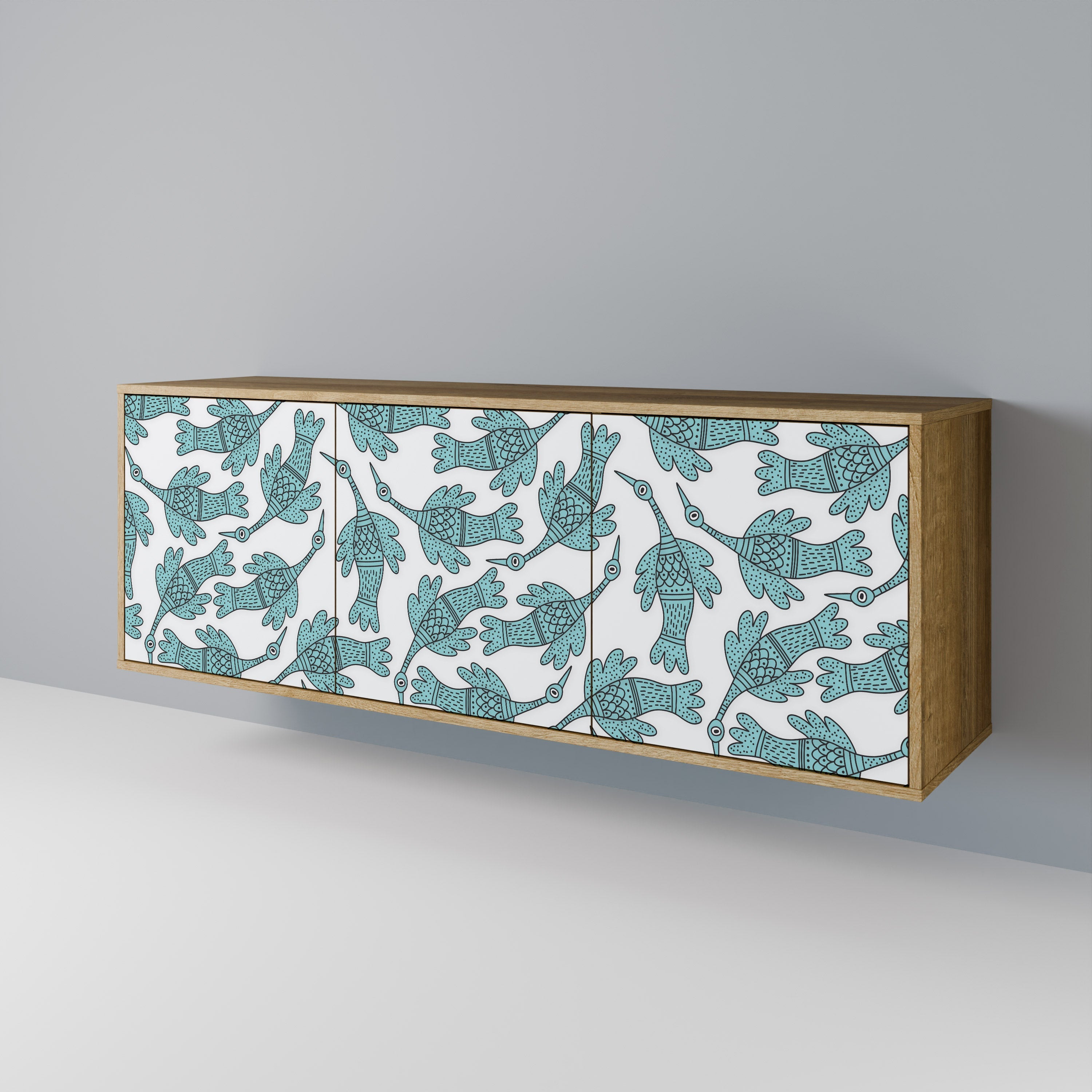 WATERSPOUT SONGIBIRD 3-Door Sideboard in Oak Effect