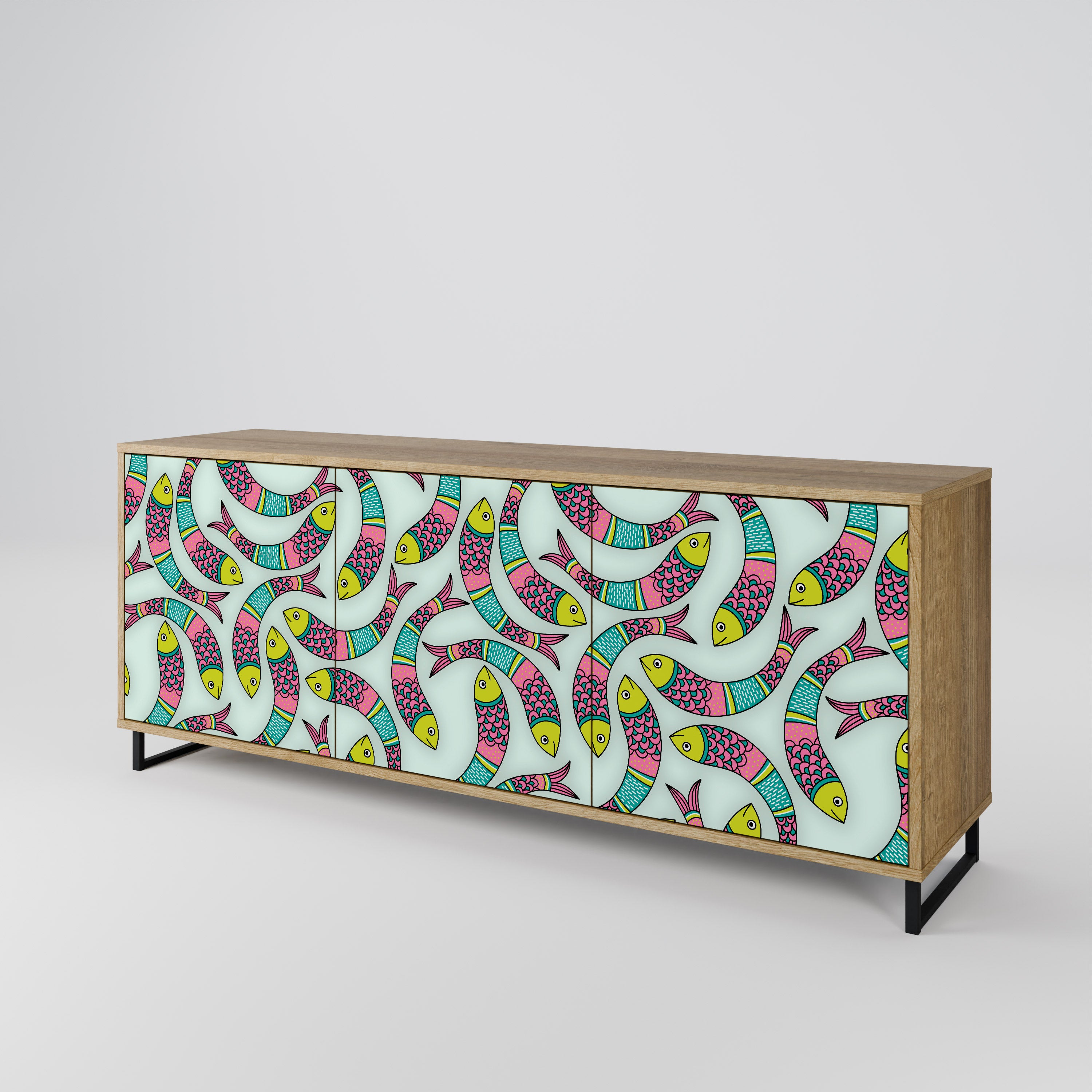 INDIAN FISH 3-Door Sideboard