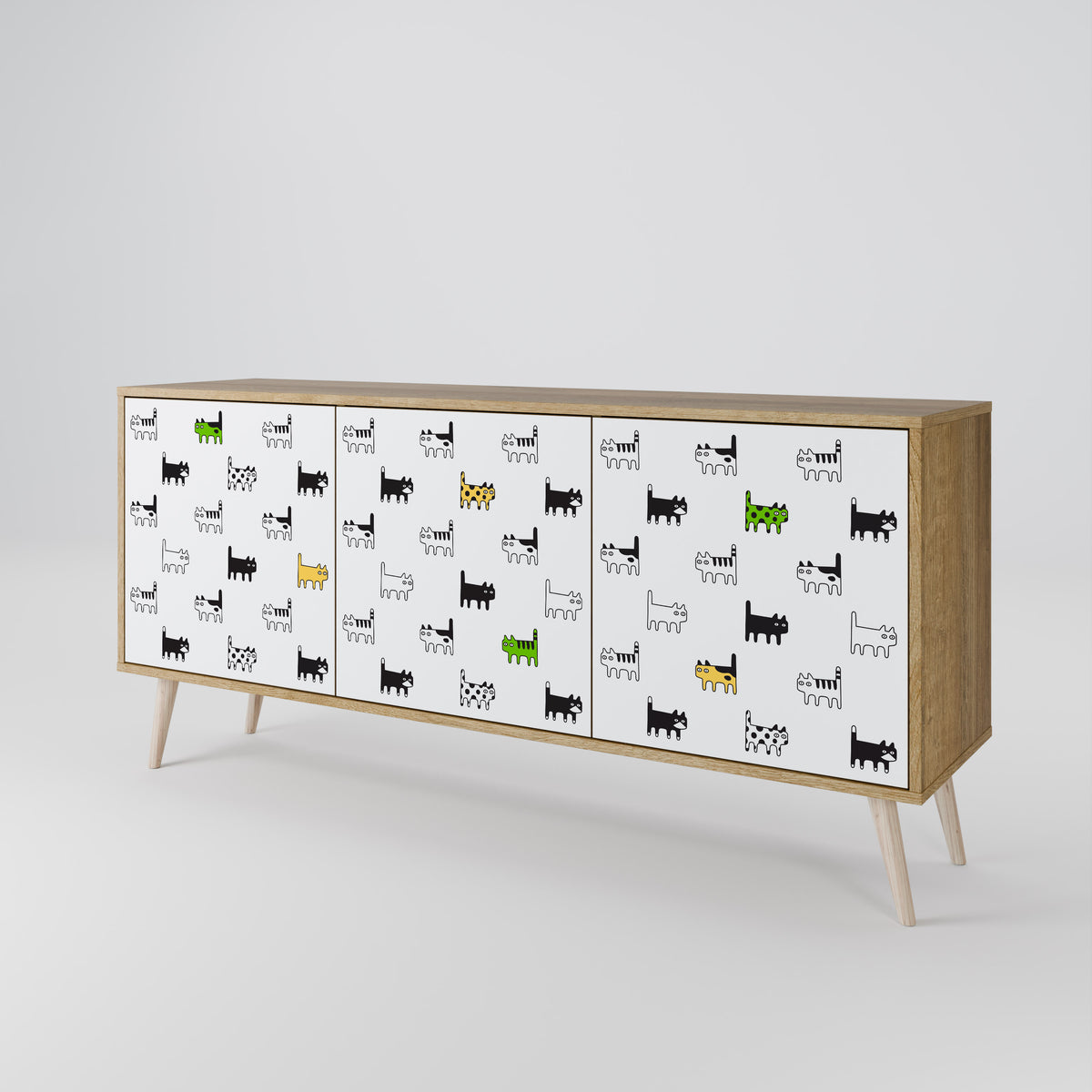 CATS COMPILATION 3-Door Sideboard