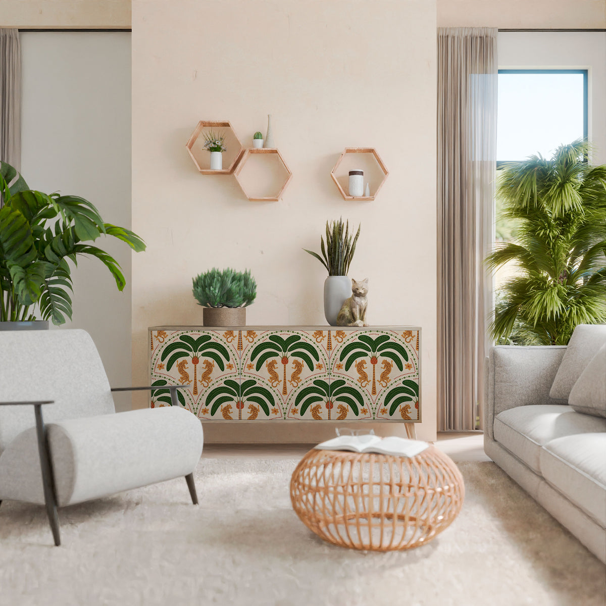 DANCING PREDATORS Μπουφές 3-θυρών