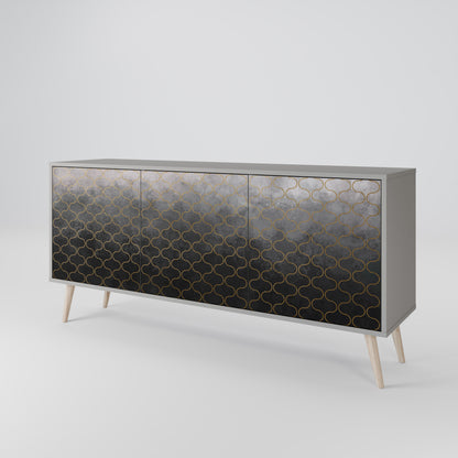 TESSELATED GRAYISH 3-Door Sideboard