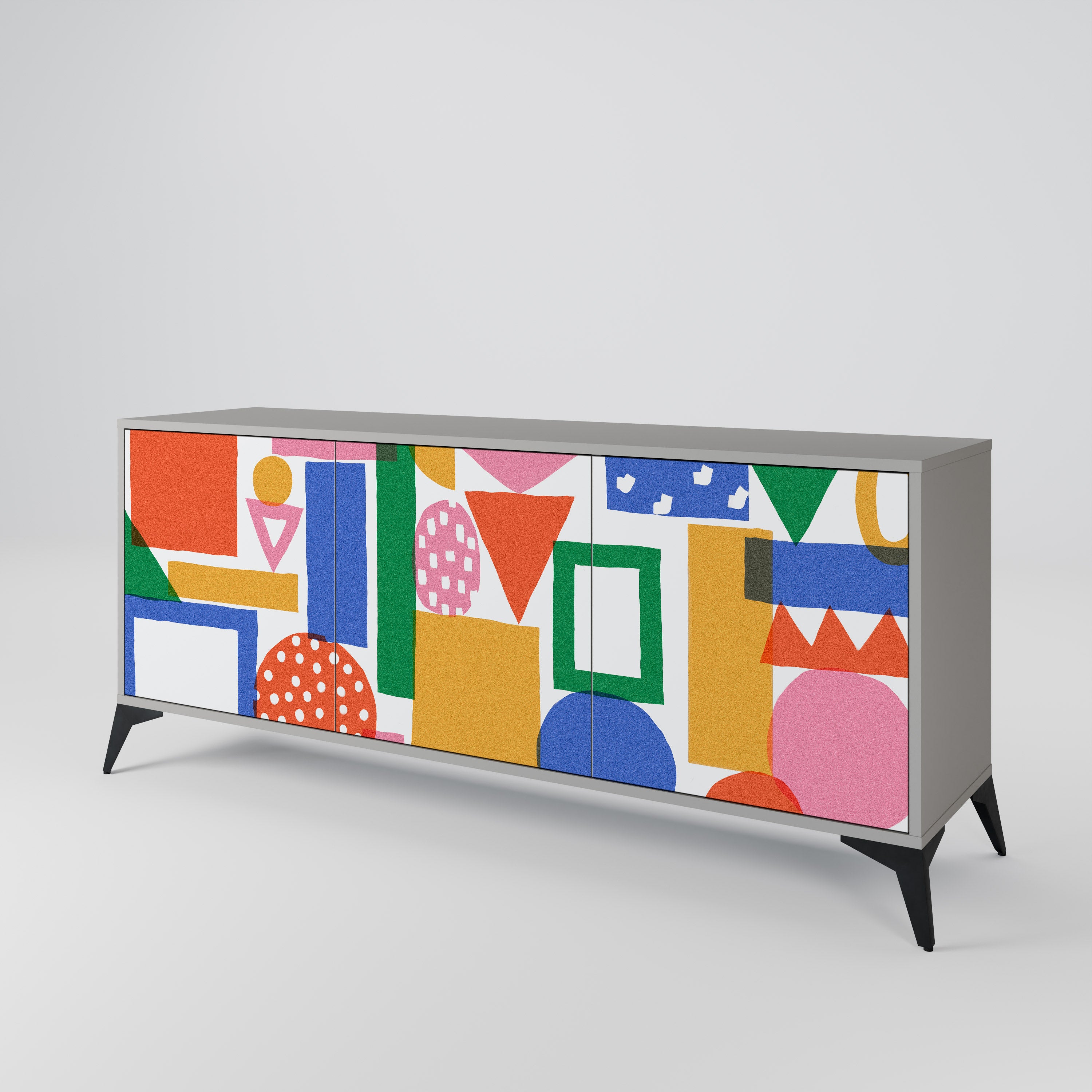 GEOMETRIC GLIMMER 3-Door Sideboard