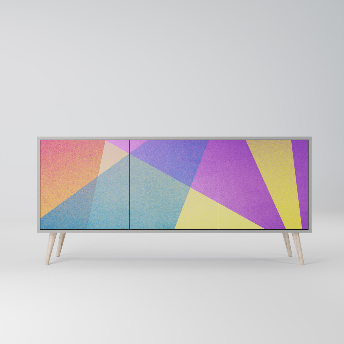 BRIGHT GEOMETRY 3-Door Sideboard