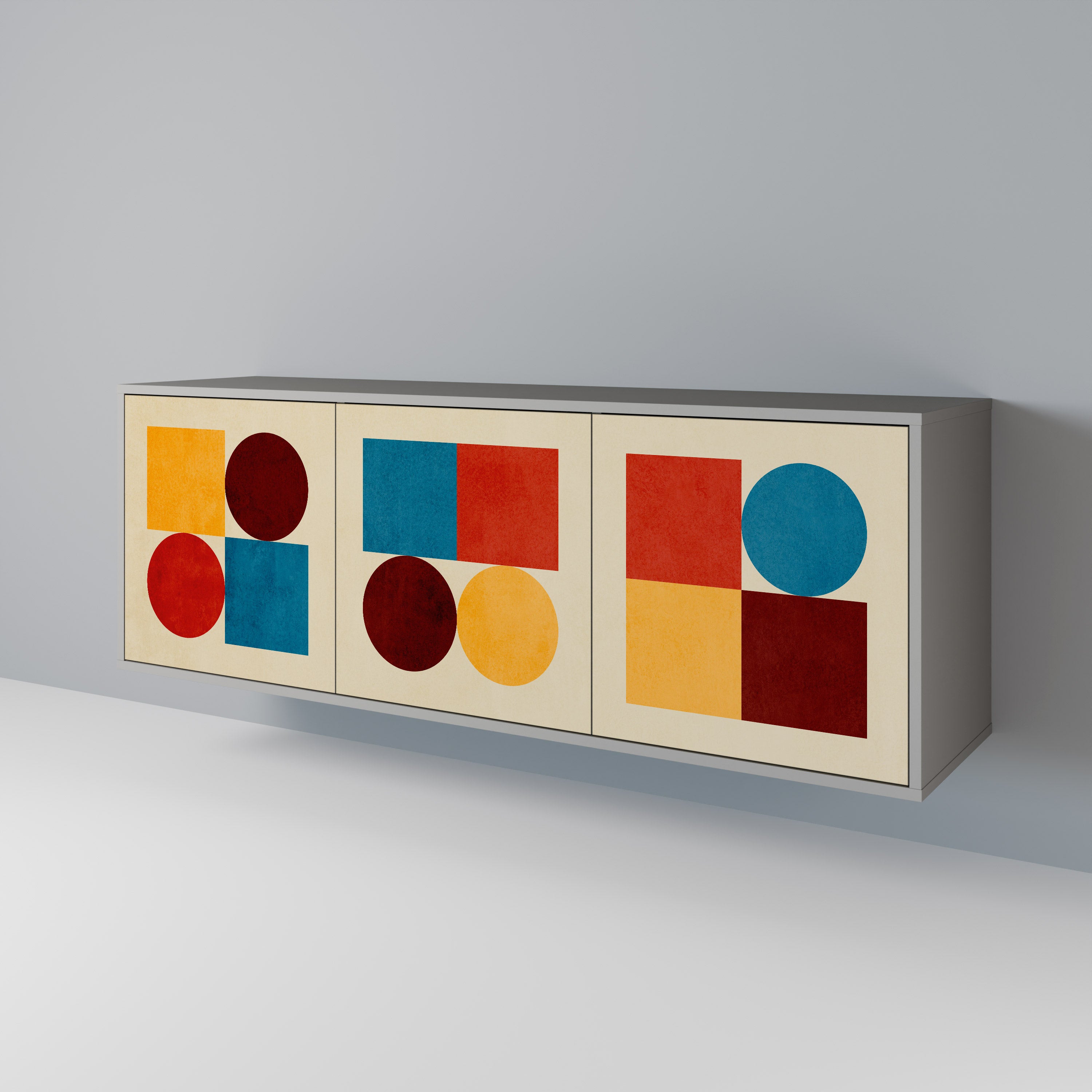 GEOMETRIC PUZZLE 3-Door Sideboard