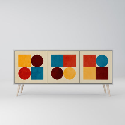 GEOMETRIC PUZZLE Μπουφές 3-θυρών