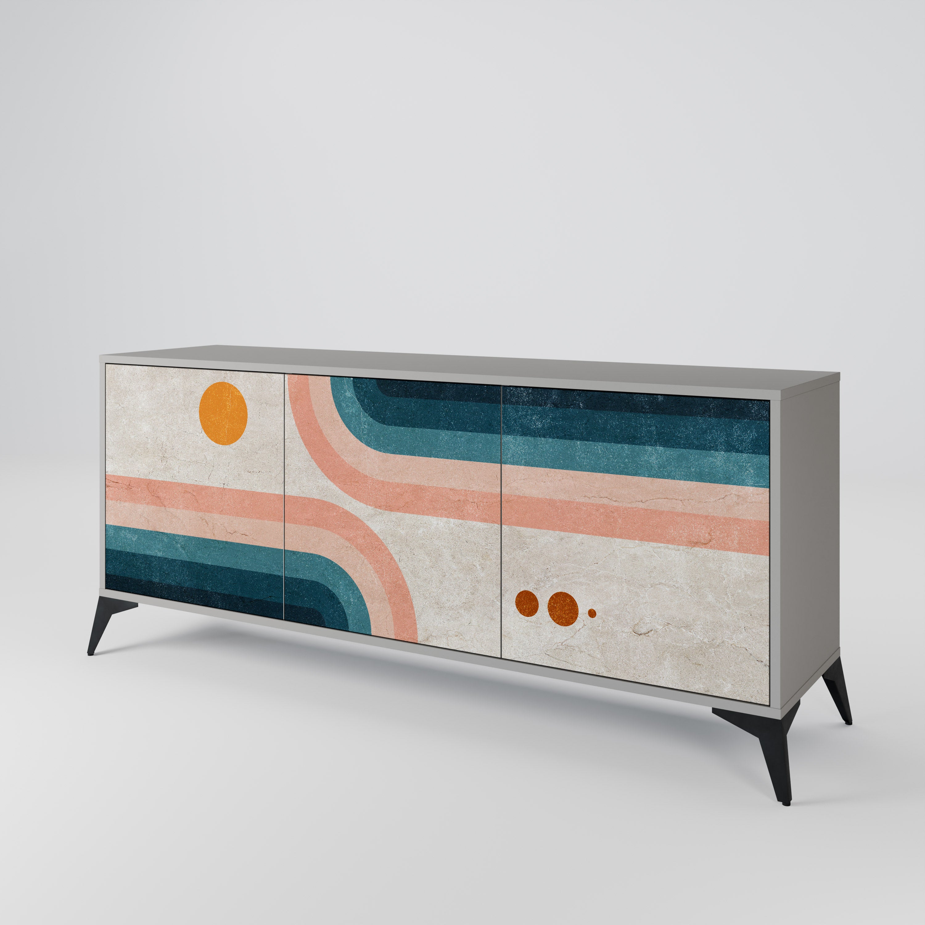 TWO HALVES Μπουφές 3-θυρών