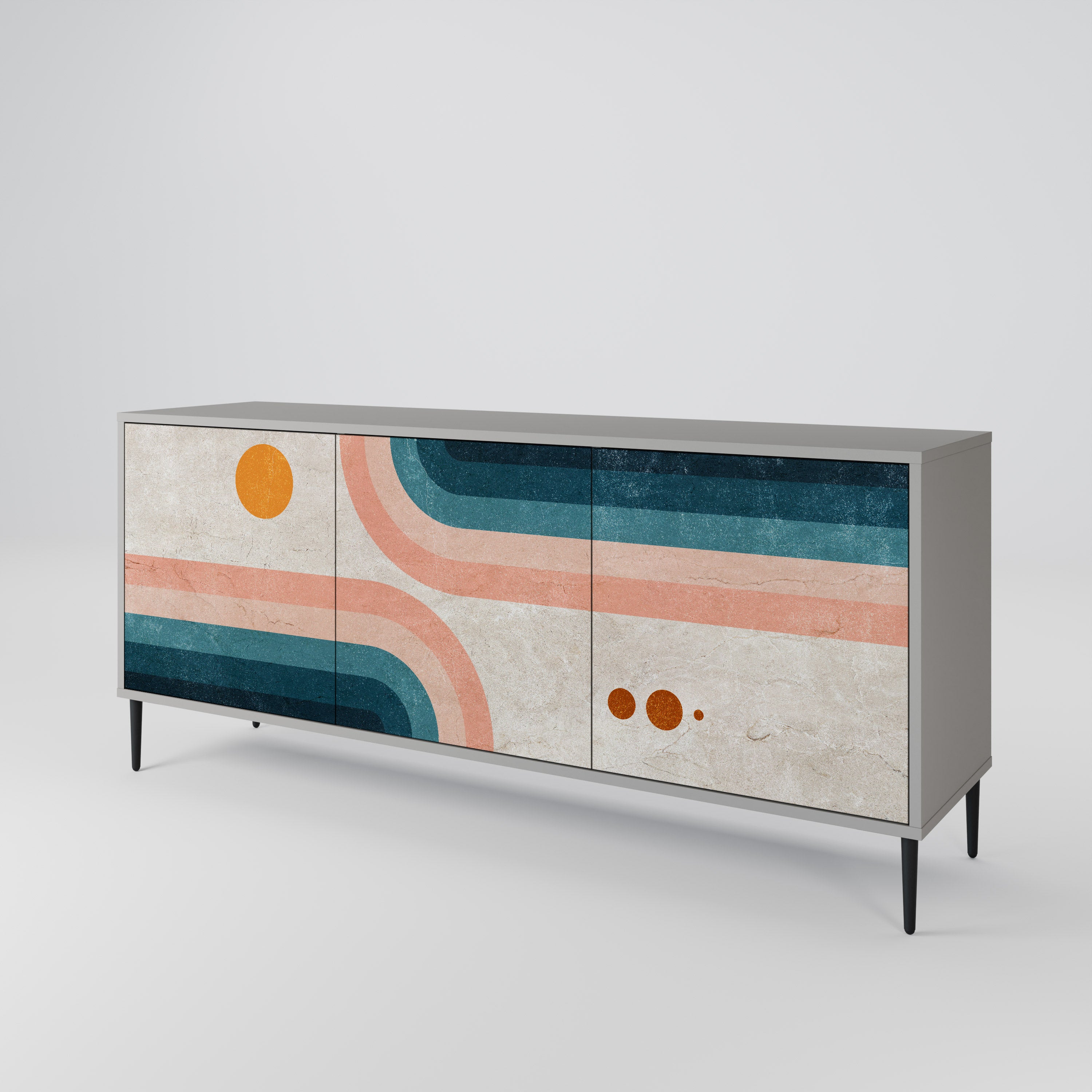 TWO HALVES Μπουφές 3-θυρών